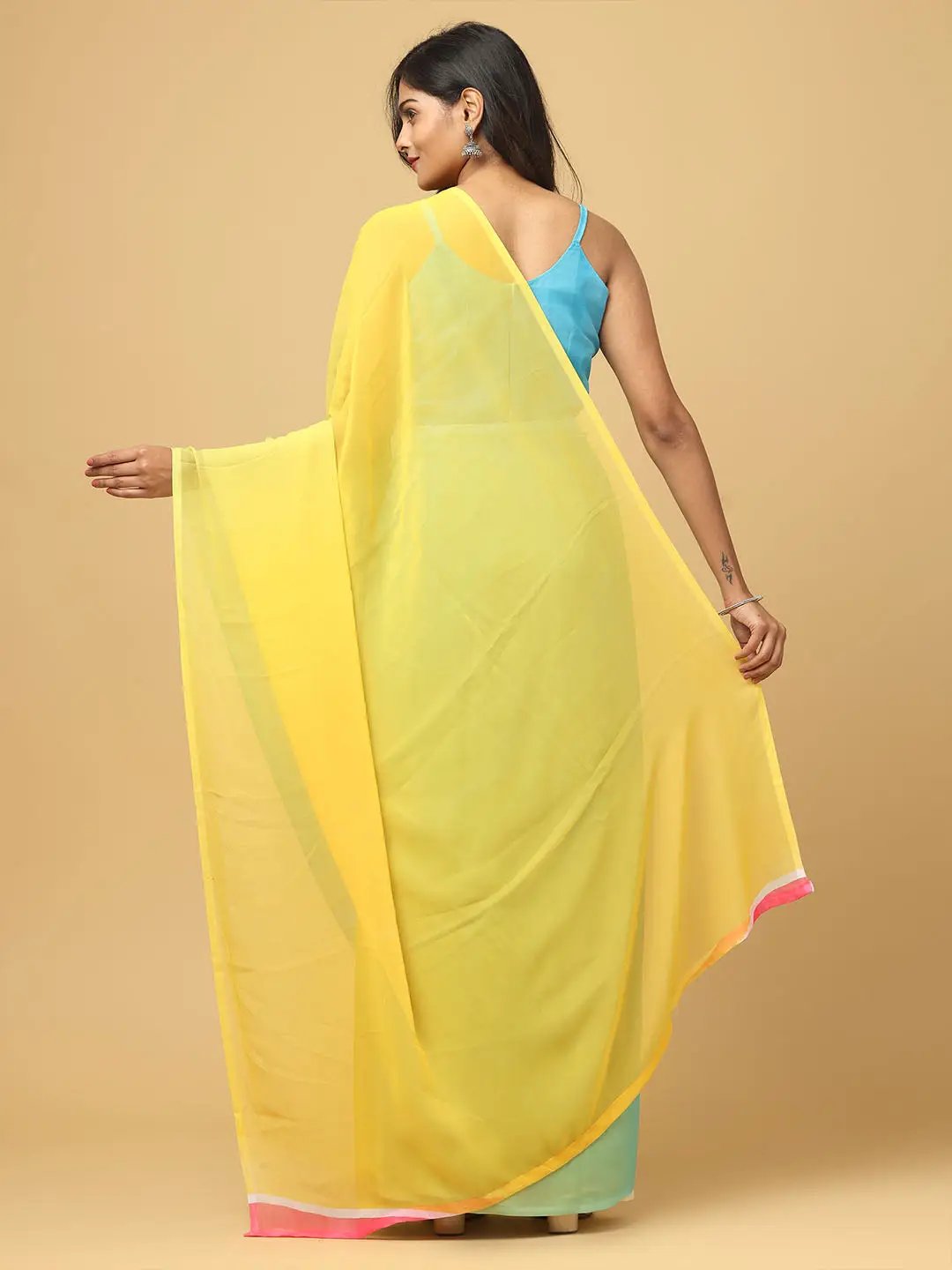 Ombre Soft Georgette Digital Print Saree by My Store