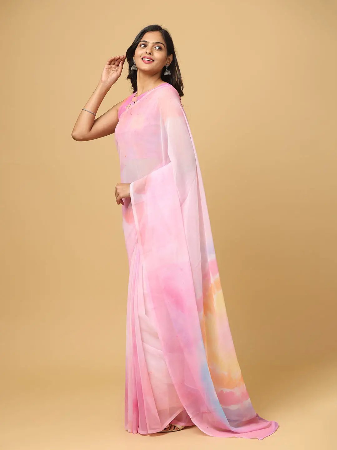 Ombre Soft Georgette Digital Print Saree by My Store