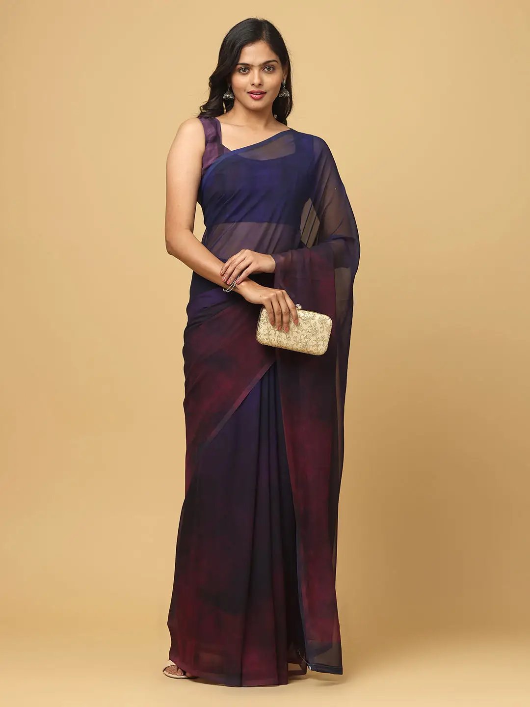 Ombre Soft Georgette Digital Print Saree by My Store