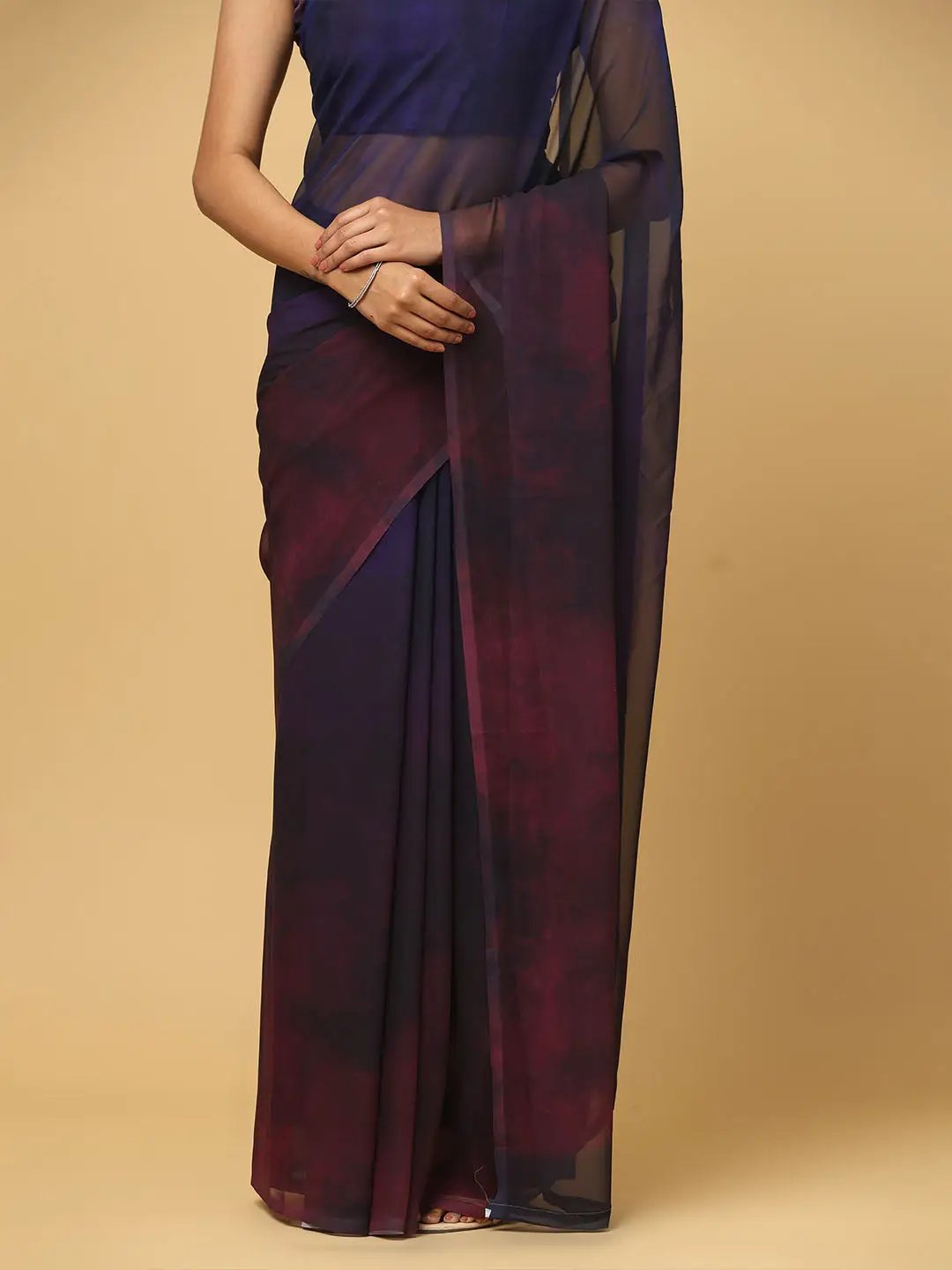 Ombre Soft Georgette Digital Print Saree by My Store