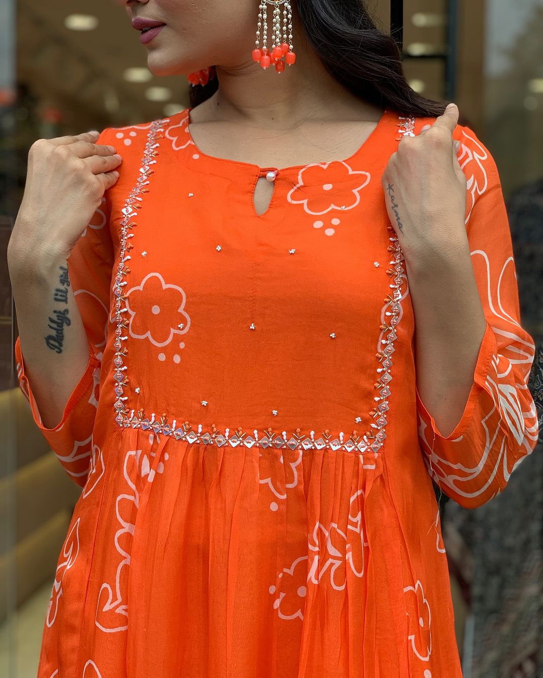 Cool & Classy: Contemporary Orange Kurta Set for Every Mood
