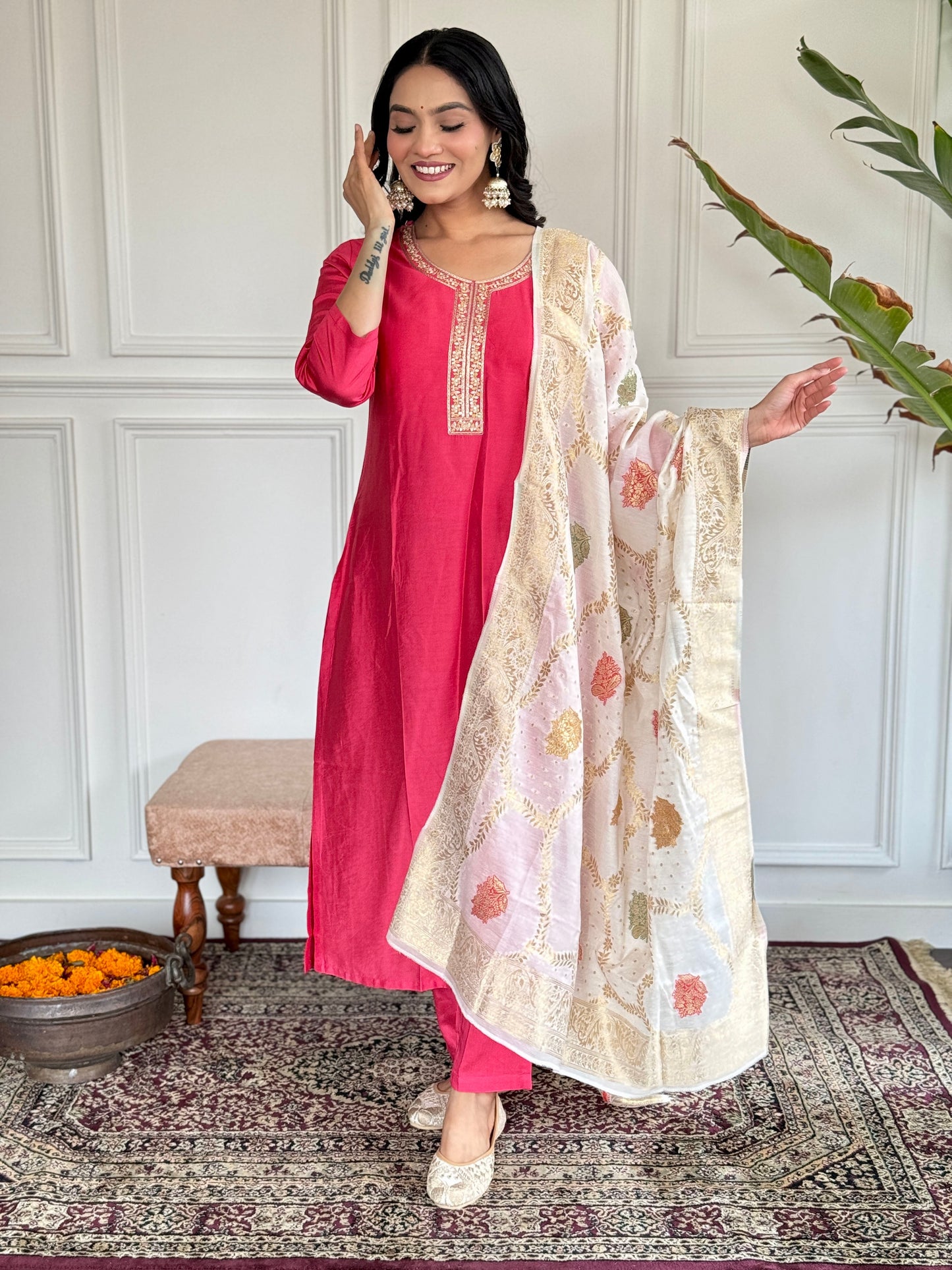 Pink Frost – Light & Breezy Kurta Set in Pastel Tones