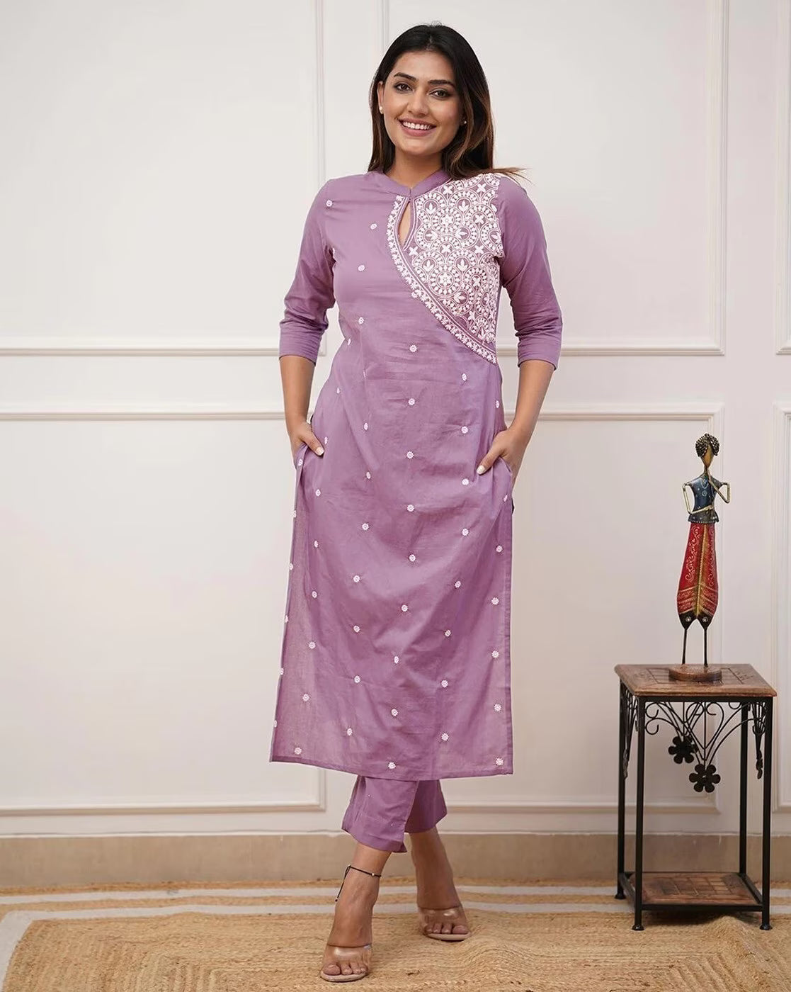 Pink Kurta Set For Women