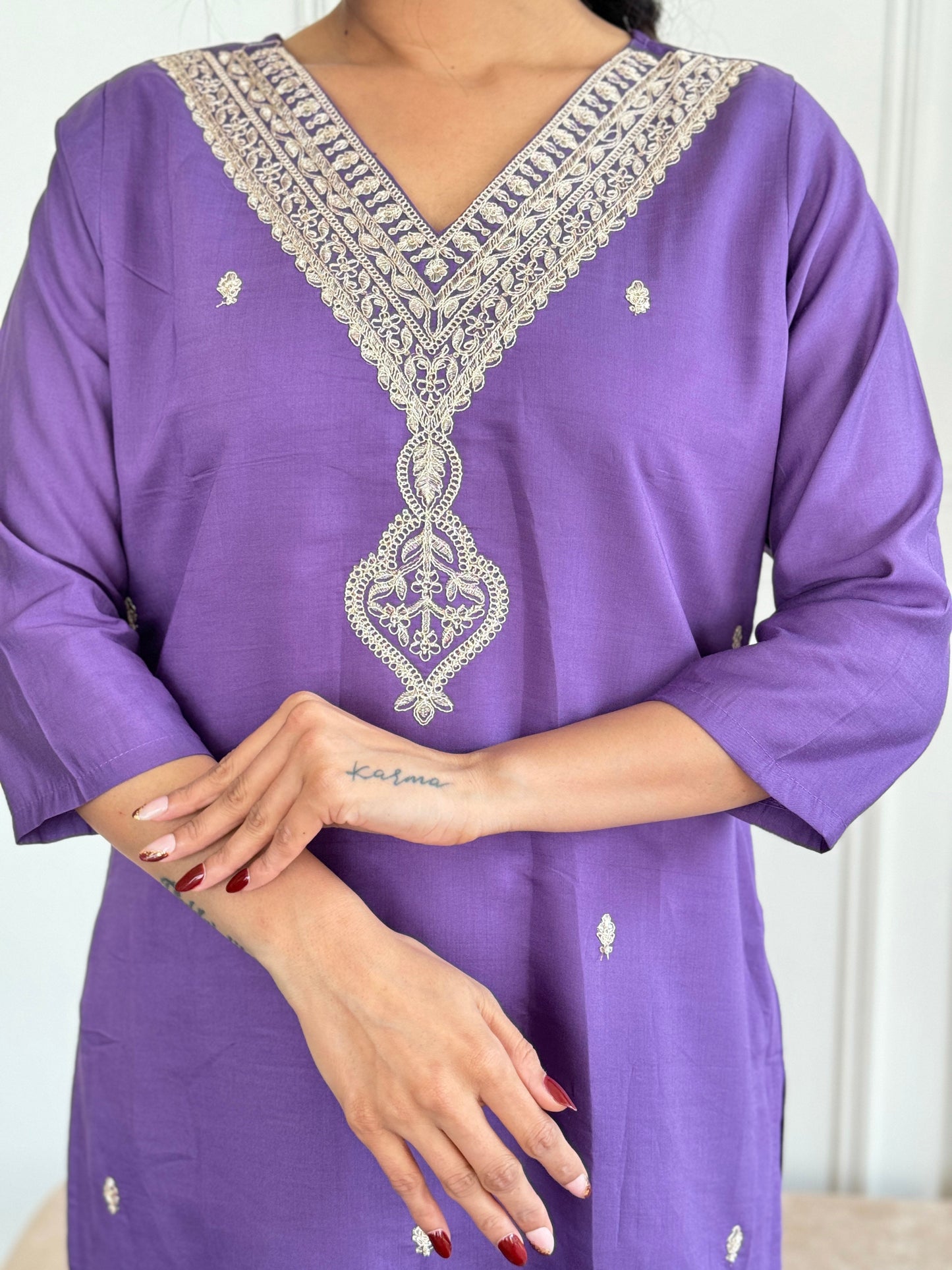 Royal Purple Kurta Set – Traditional Indian Outfit for Festive Wear