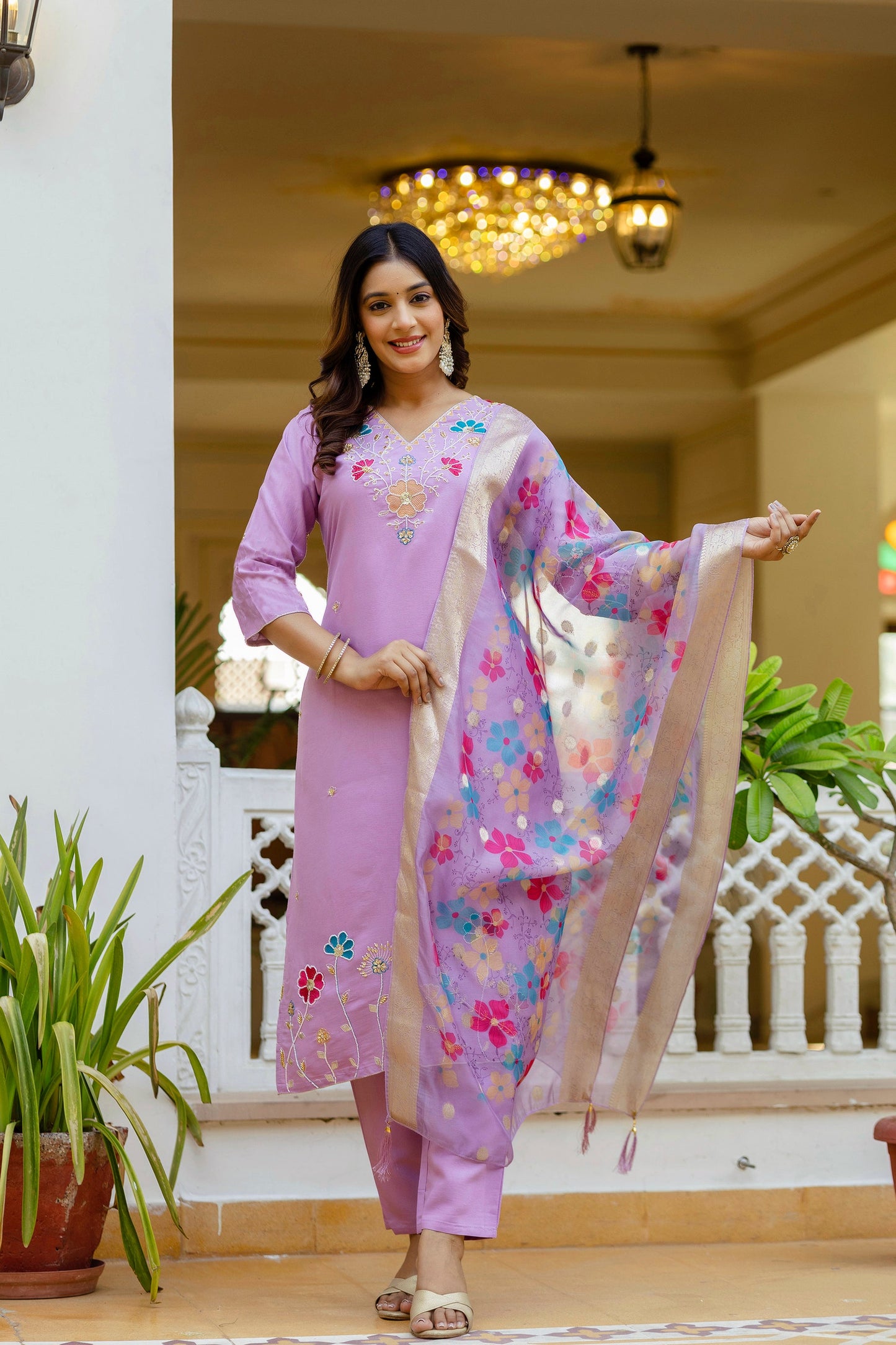 Deep Plum Grace Purple Kurta Set