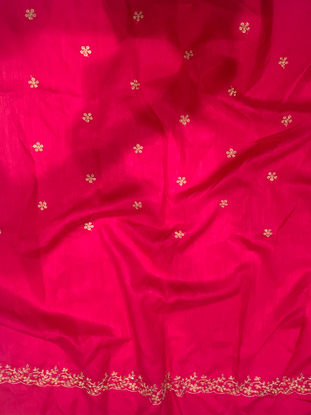 Pink Soft Georgette Bandhej Print Saree by My Store