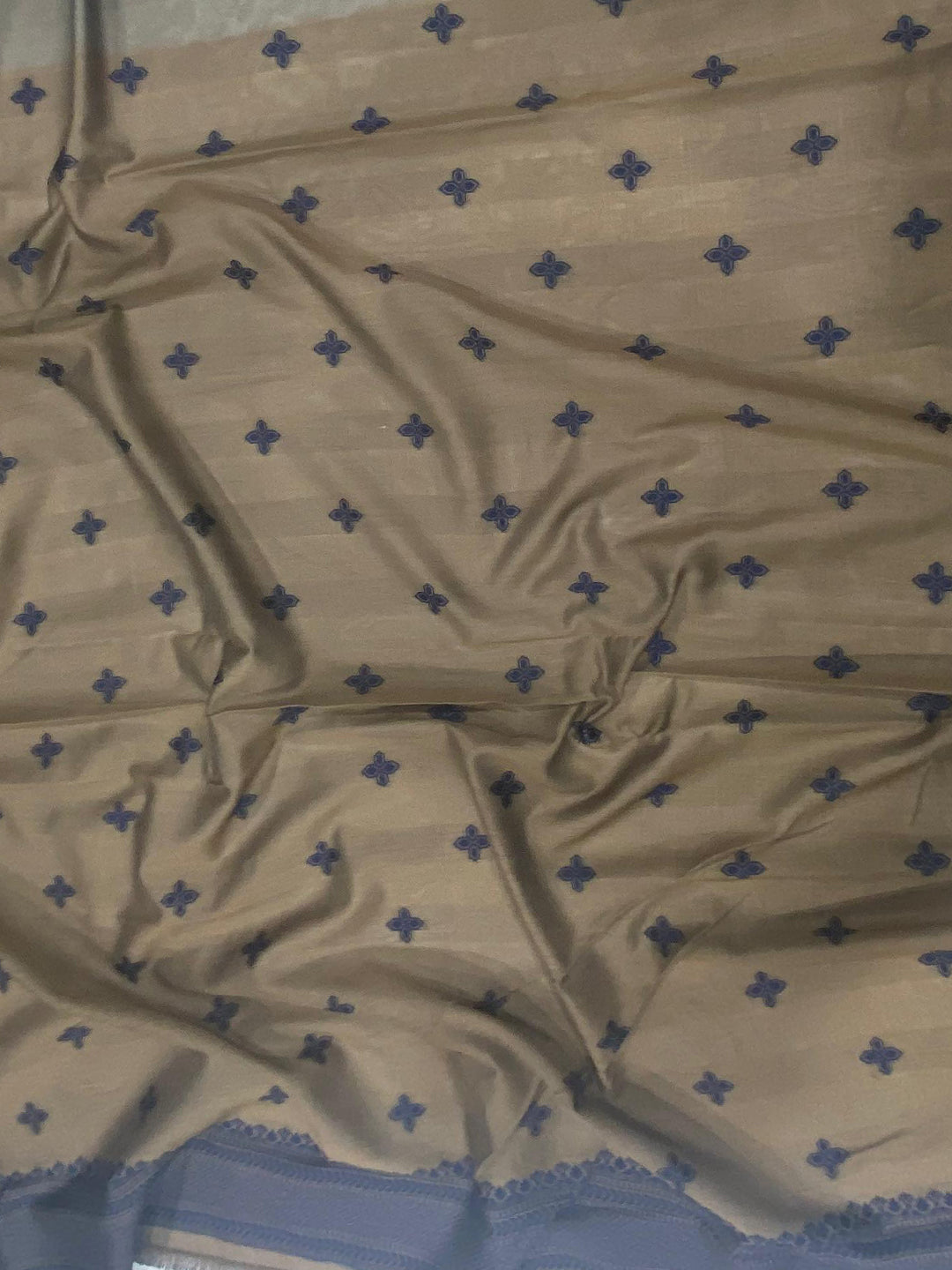 Navy Blue Patola And Kalamkari Fusion Saree by My Store