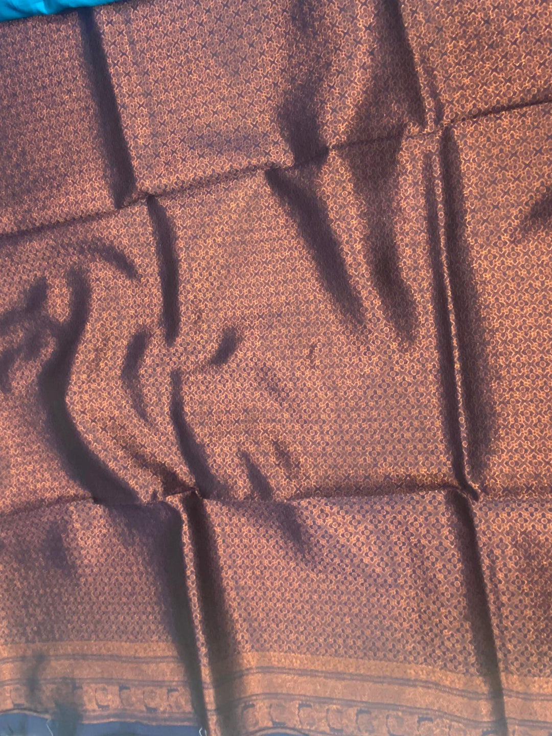 Royal Blue Sami Banarasi Tussar Silk Saree by My Store