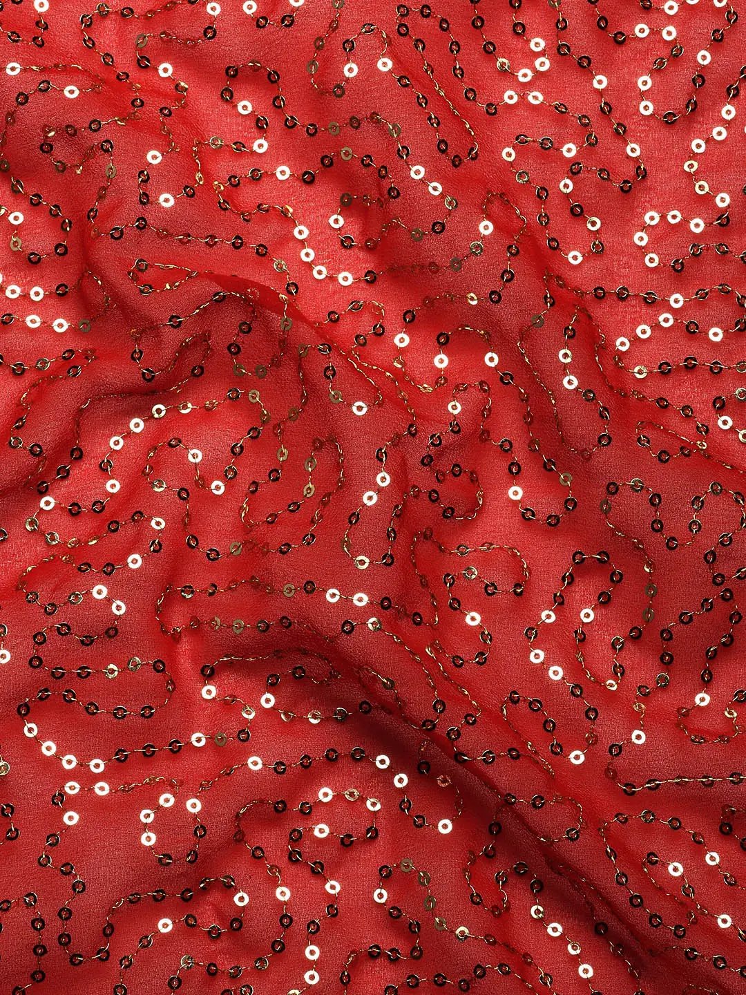 Georgette Sequence Design Trendy Party Wear Saree by My Store
