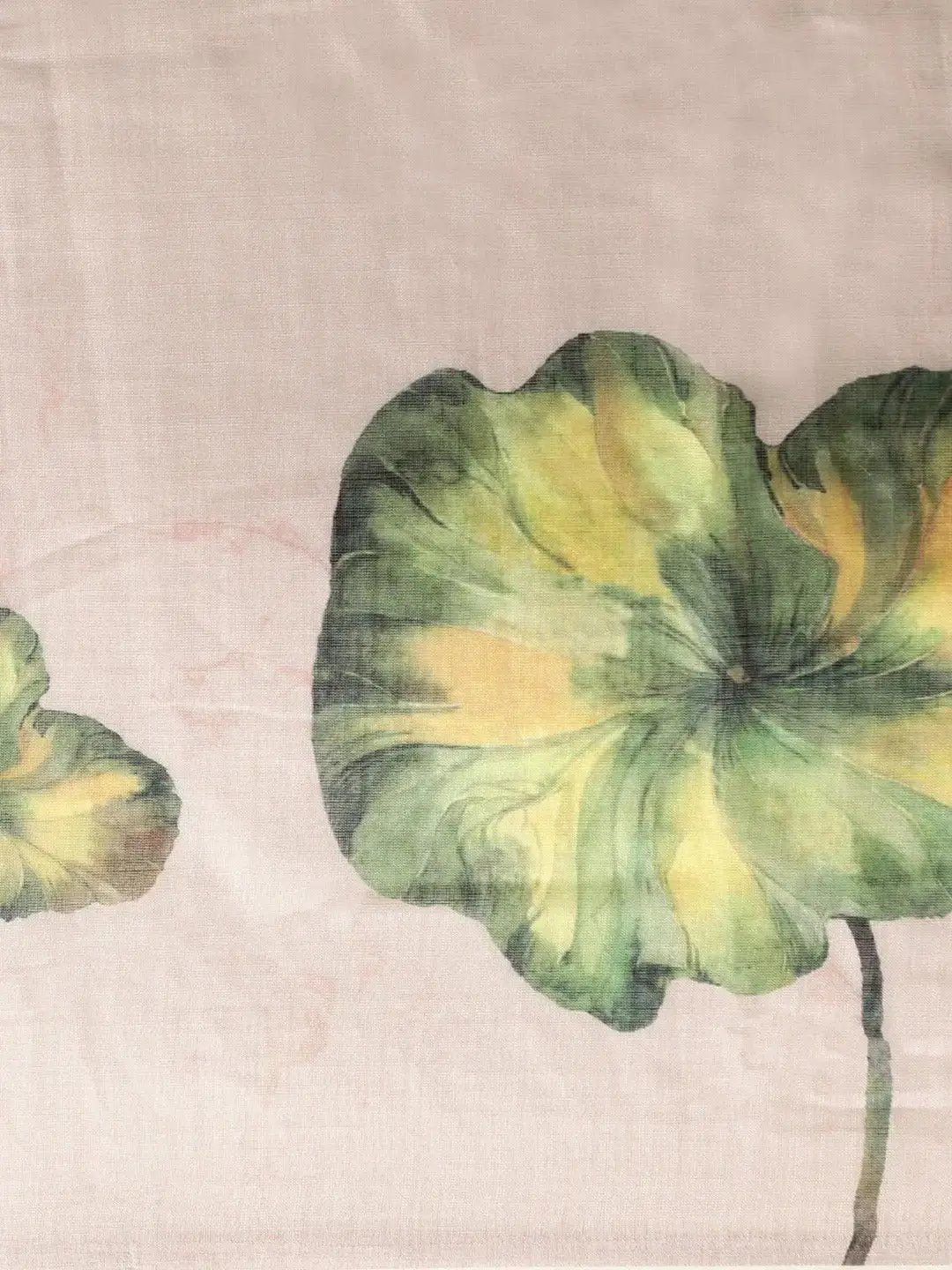 Beautiful Green Colour Linen Botanical Printed Saree