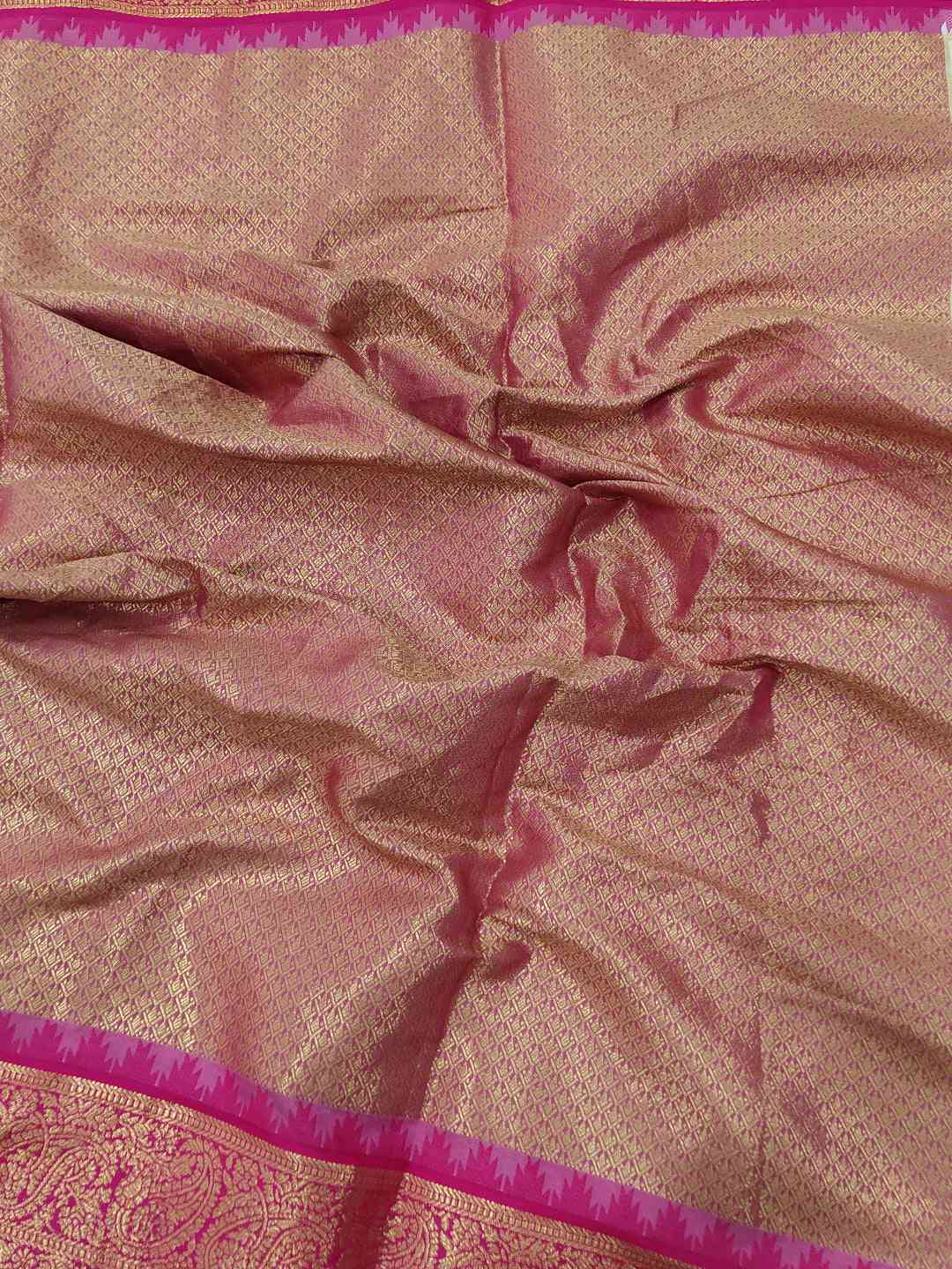 Divine Elegance Attractive Soft Silk Temple Border Gadwal Saree by My Store