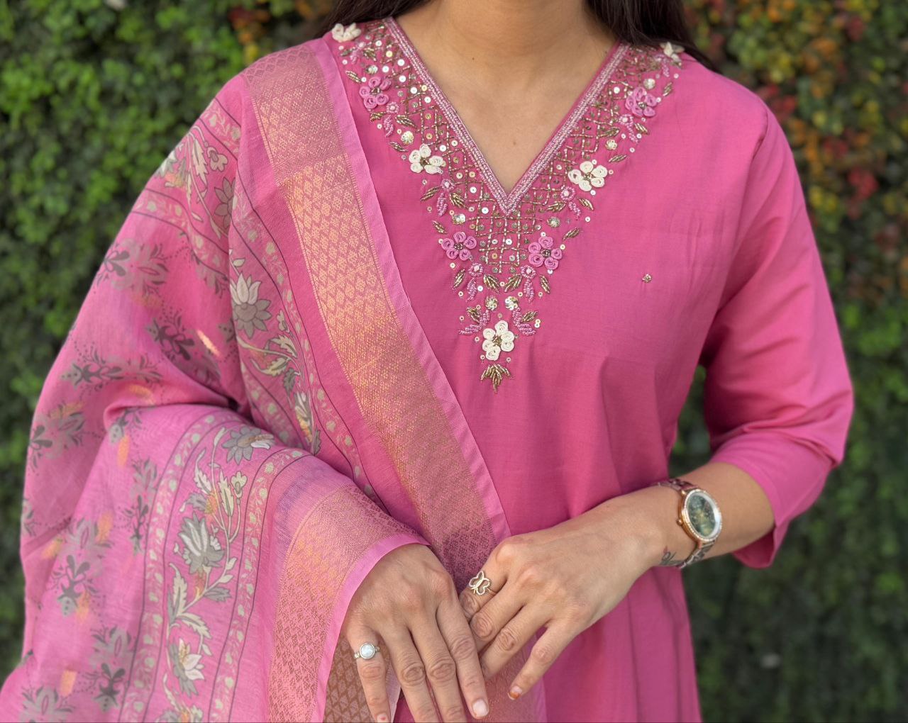 Blush Glow Kurta Outfit For Women