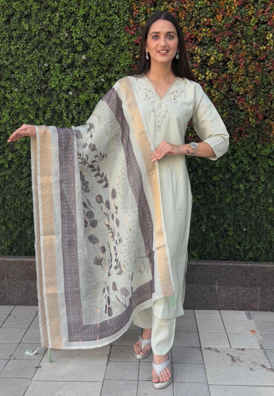 Subtle Sophistication Pista Kurta Set
