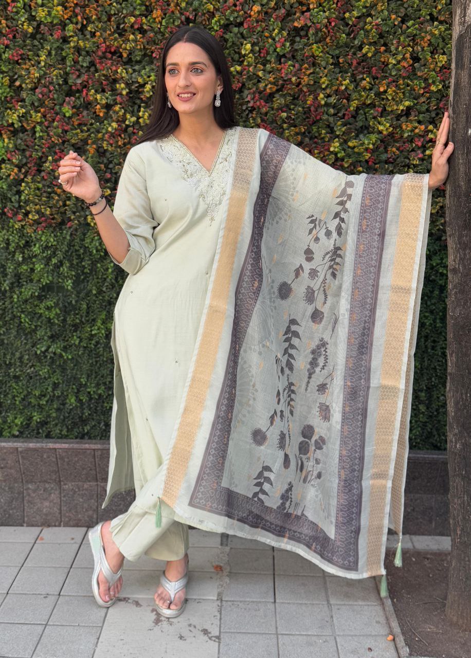 Subtle Sophistication Pista Kurta Set