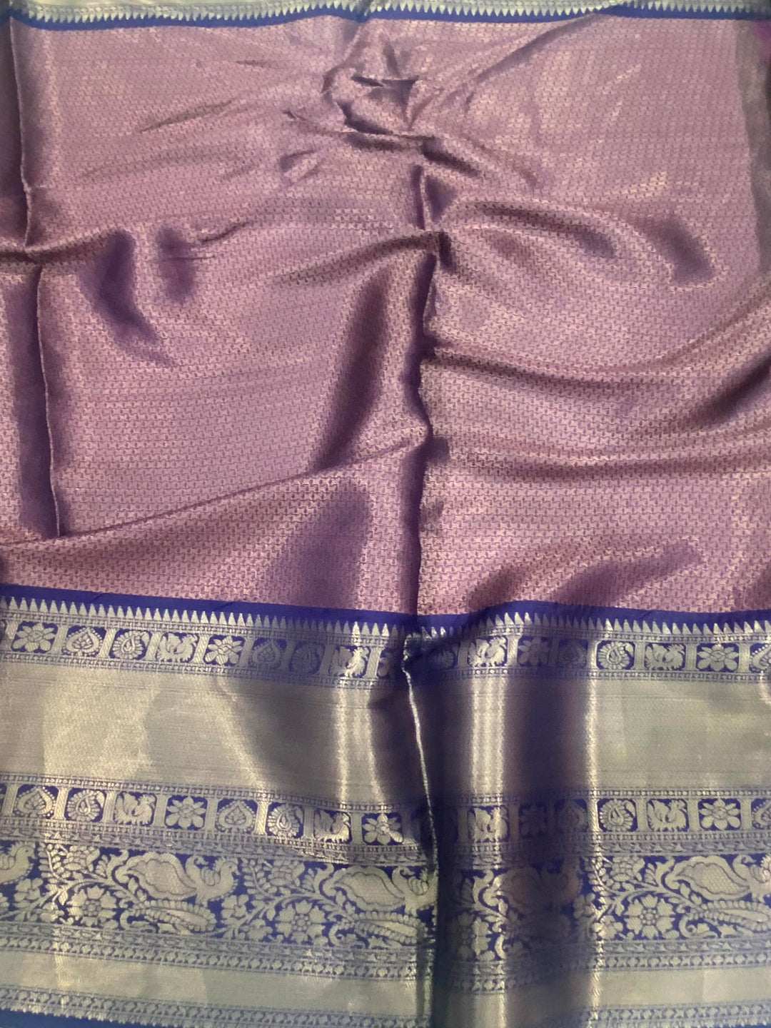 Pista Soft Banarasi Silk Floral Kalamkari Saree by My Store