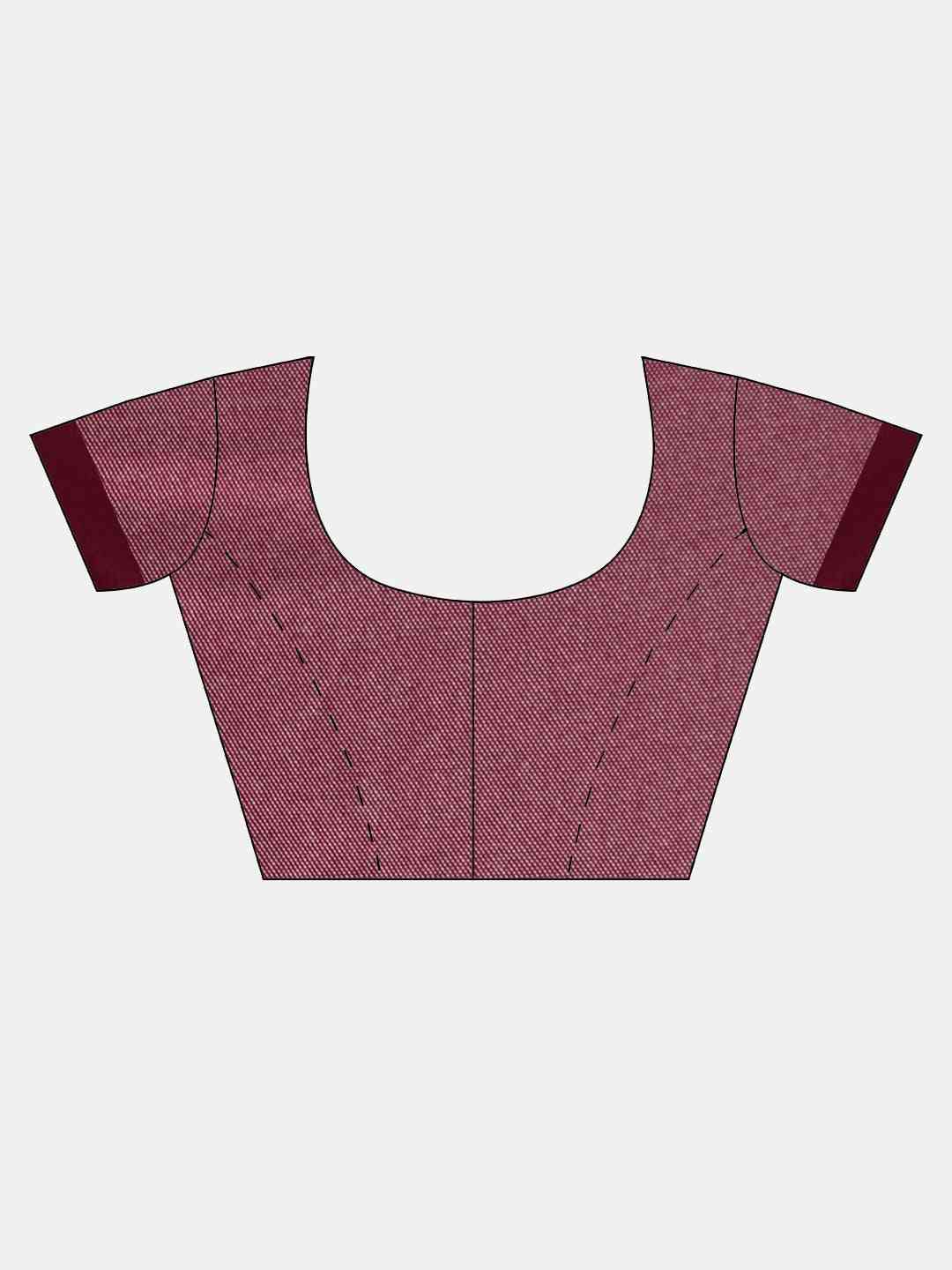Bhagalpuri Linen Saree With Wine Colour Small Patti