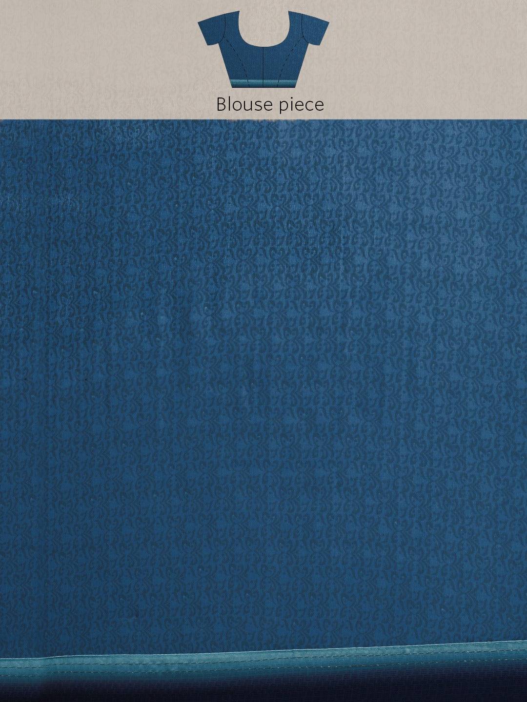 Soft Georgette Blue Colour Printed Saree by My Store
