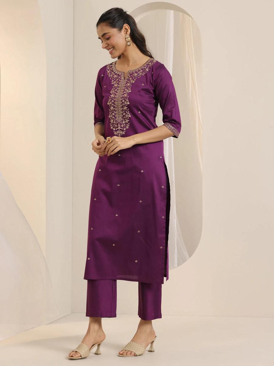 Royal Purple Kurta Set for Women