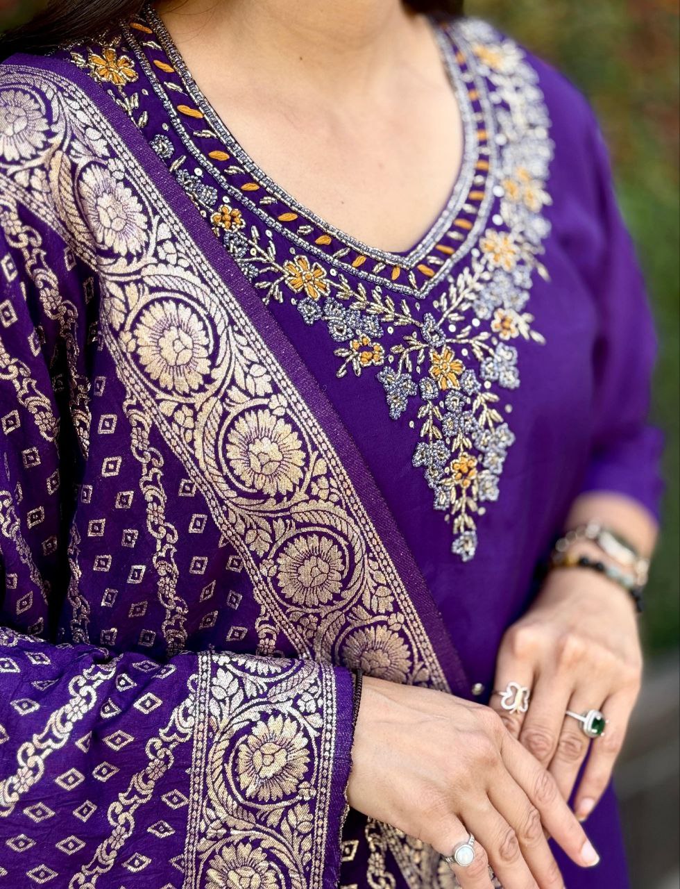 Women’s Purple Kurta Set – Comfortable & Trendy Ethnic Outfit