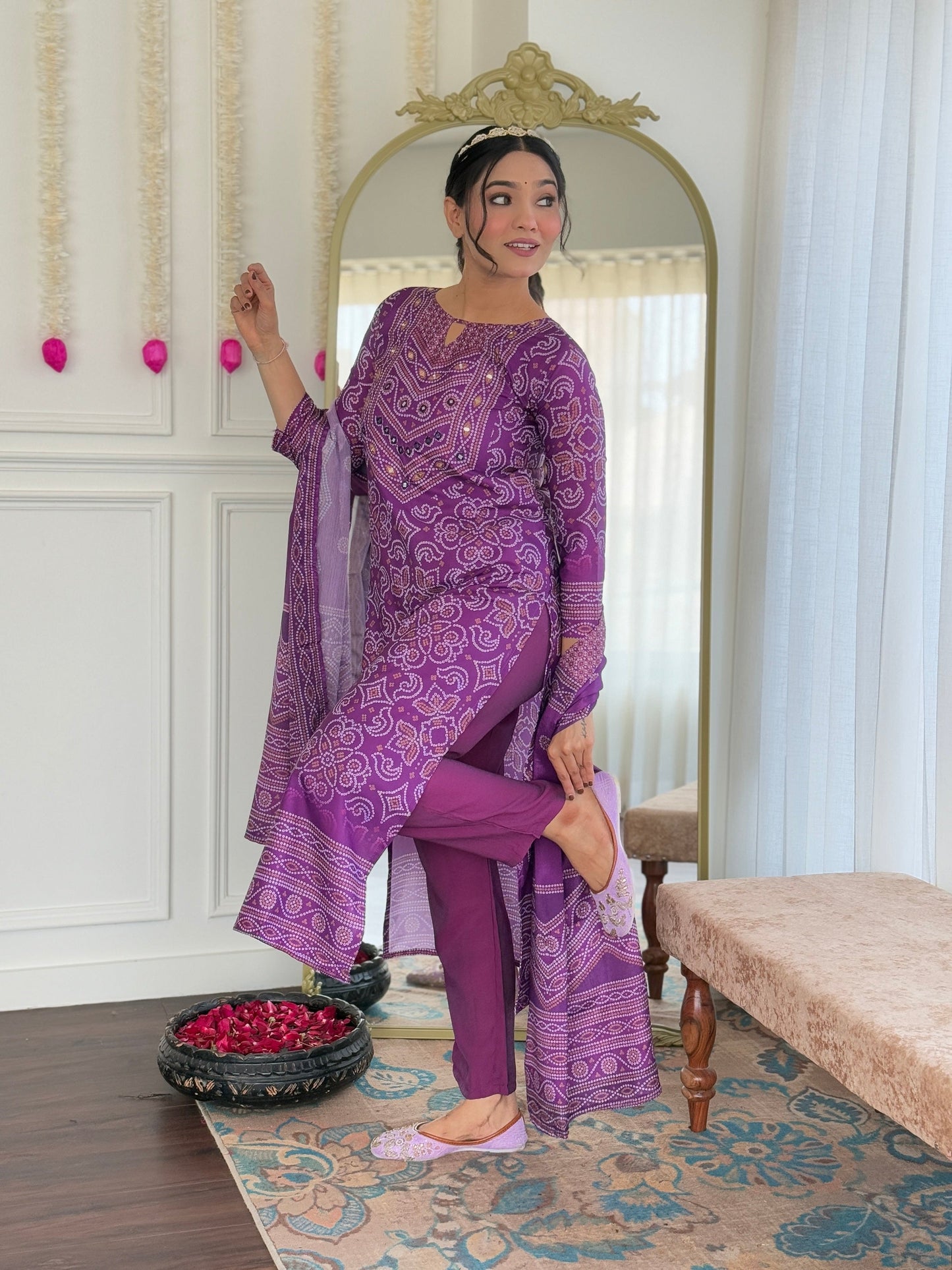 Trending Wera Purple Kurta Set For Women