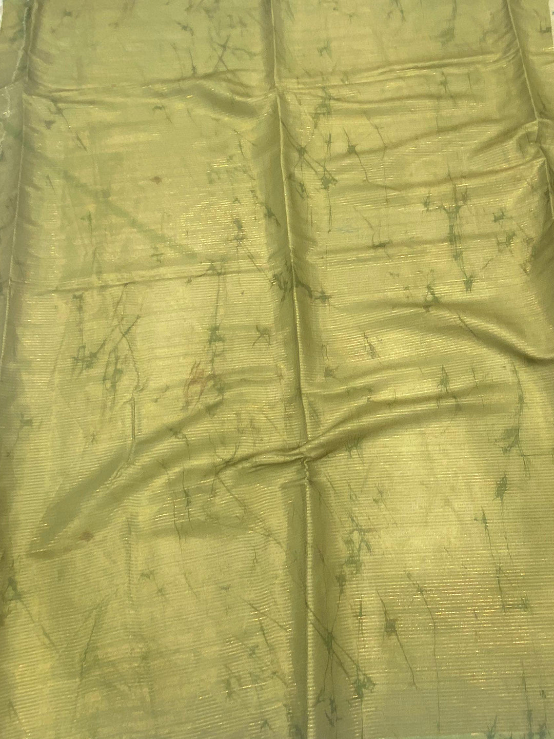 Mint Green Tussar Floral Saree by My Store