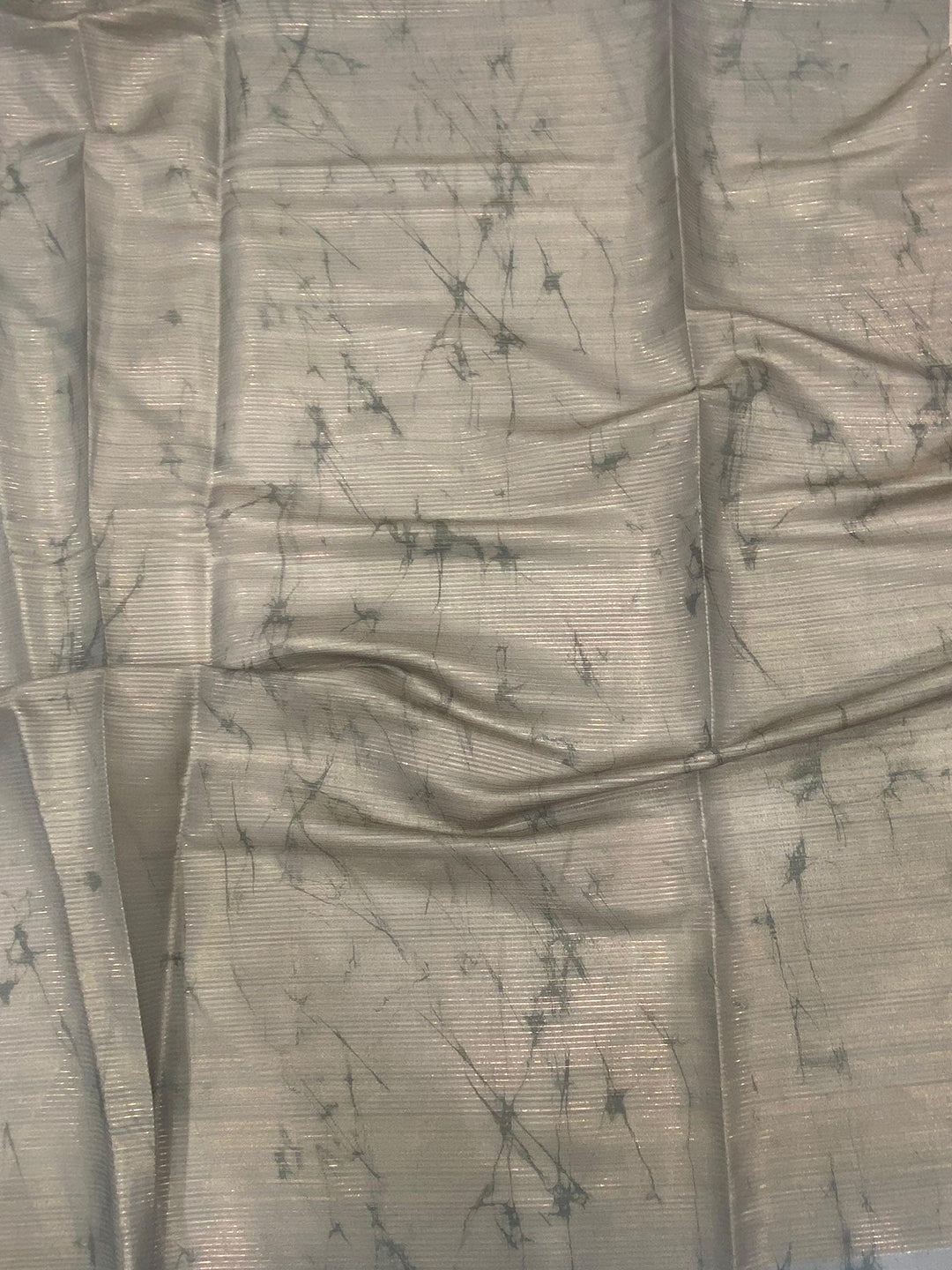 Stone Blue Tussar Floral Saree by My Store