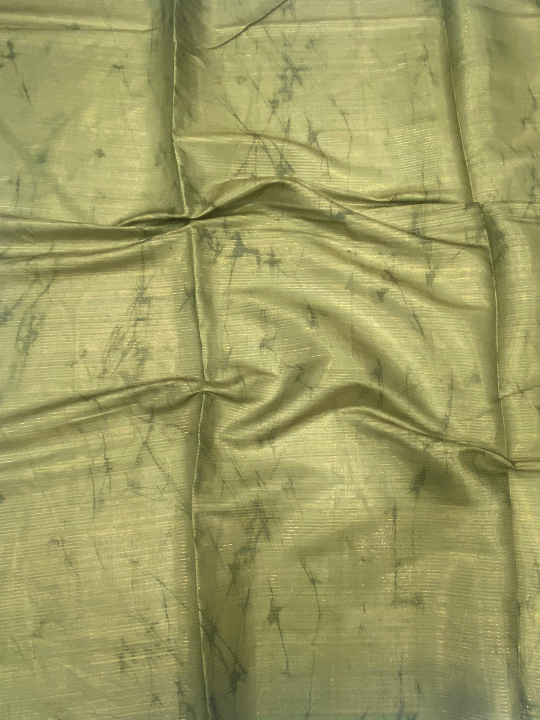 Light Green Tussar Zari Floral Saree by My Store