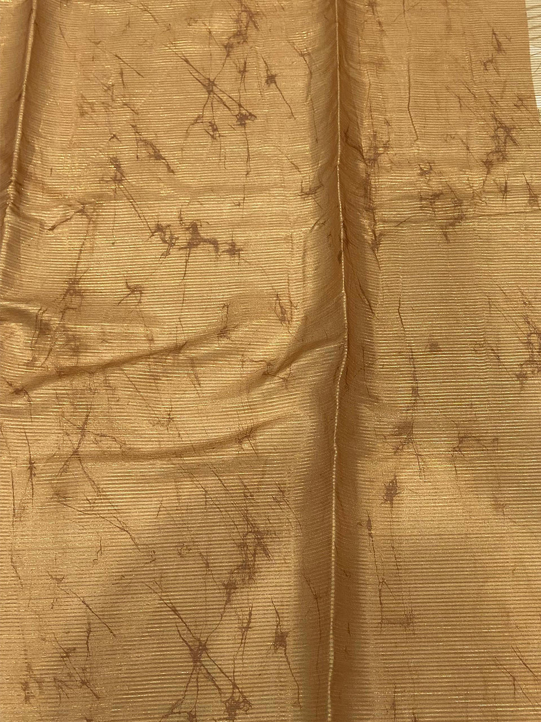 Honey Yellow Semi Zari Tussar Botanical Saree by My Store