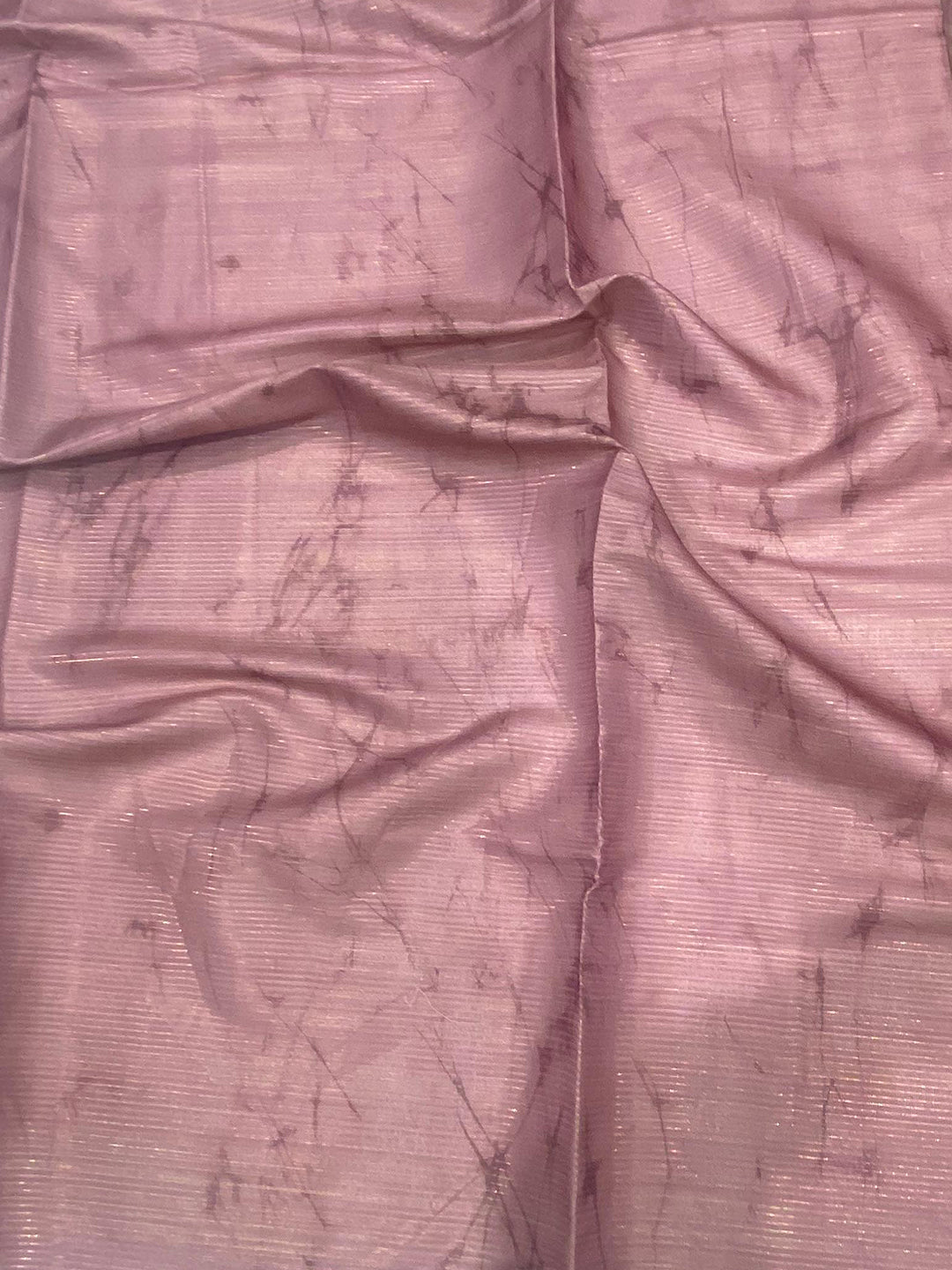 Burgundy Tussar Silk Floral Prints Saree by My Store