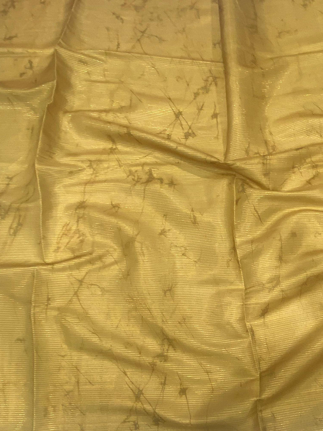 Olive Tussar Silk Lush Botanical Prints Saree by My Store