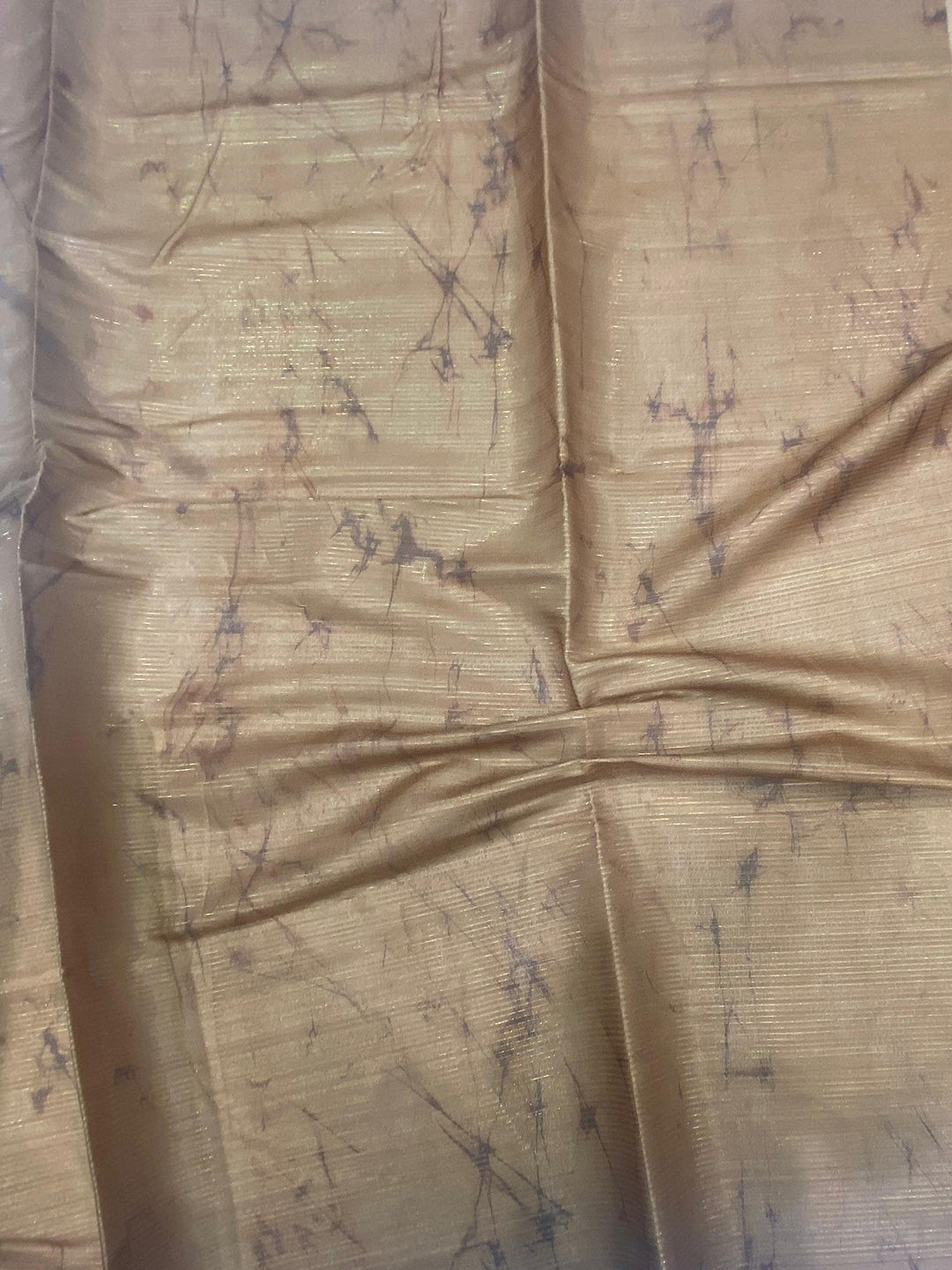 Coffee Brown Semi Gold Zari Tussar Saree by My Store