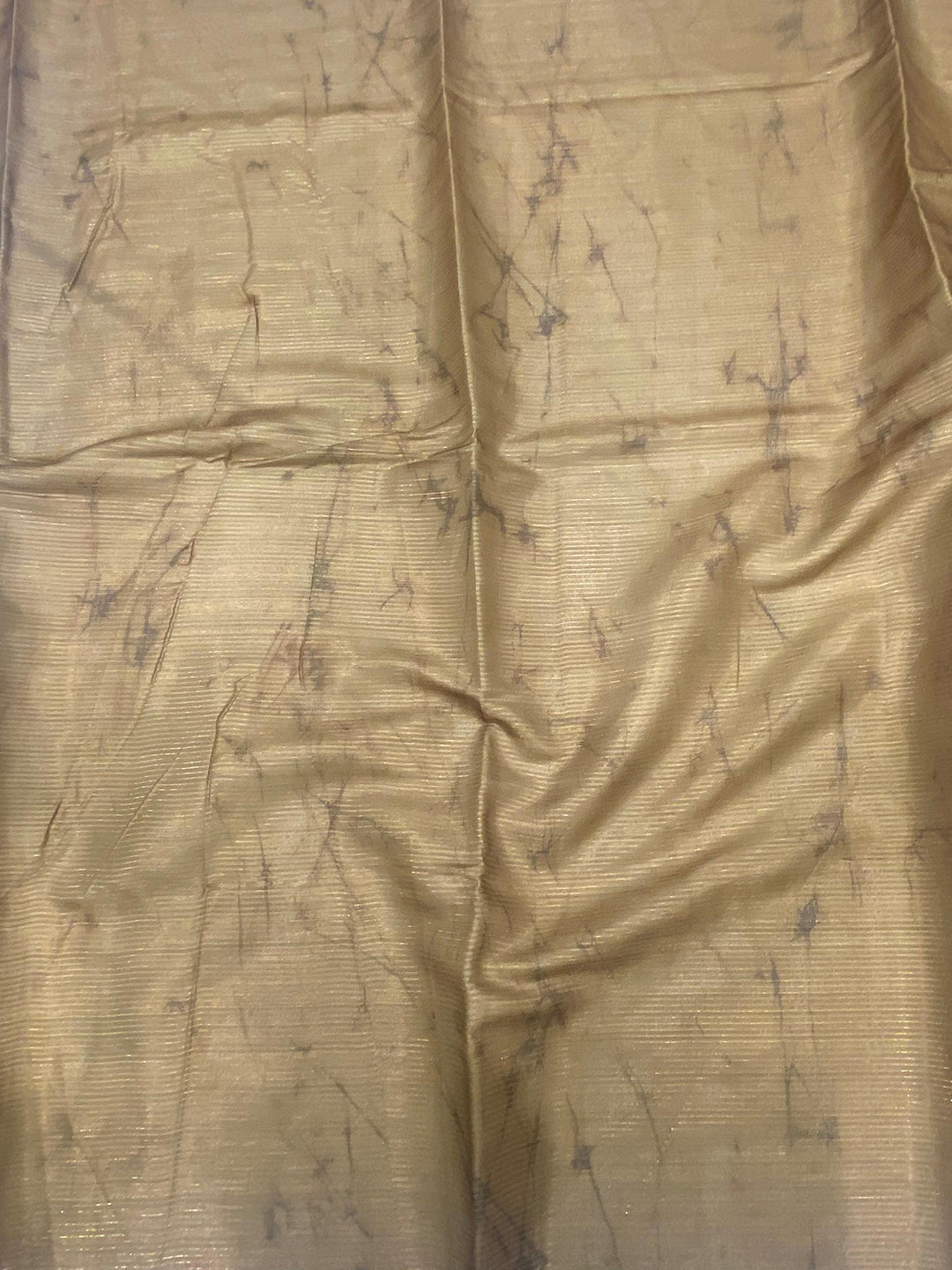 Mehndi Green Semi Gold Zari Tussar Saree by My Store