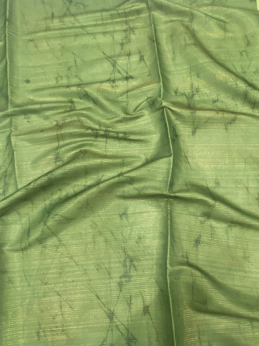 Pista Semi-Gold Zari Abstract Tussar Saree by My Store