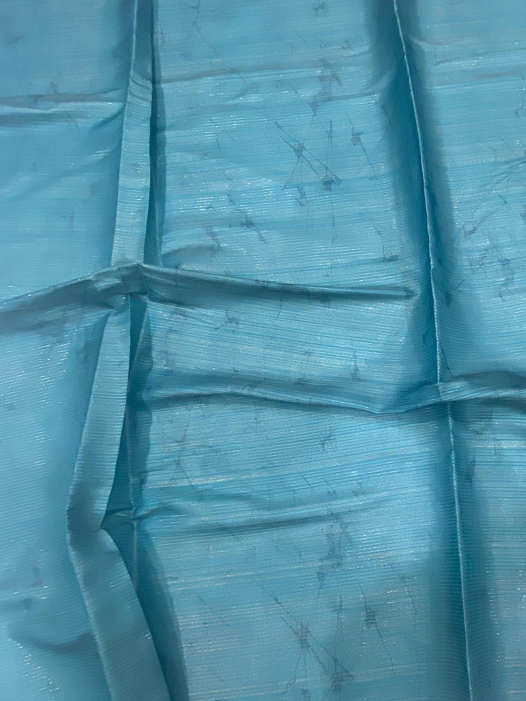Teal Zari Tussar Printed Saree