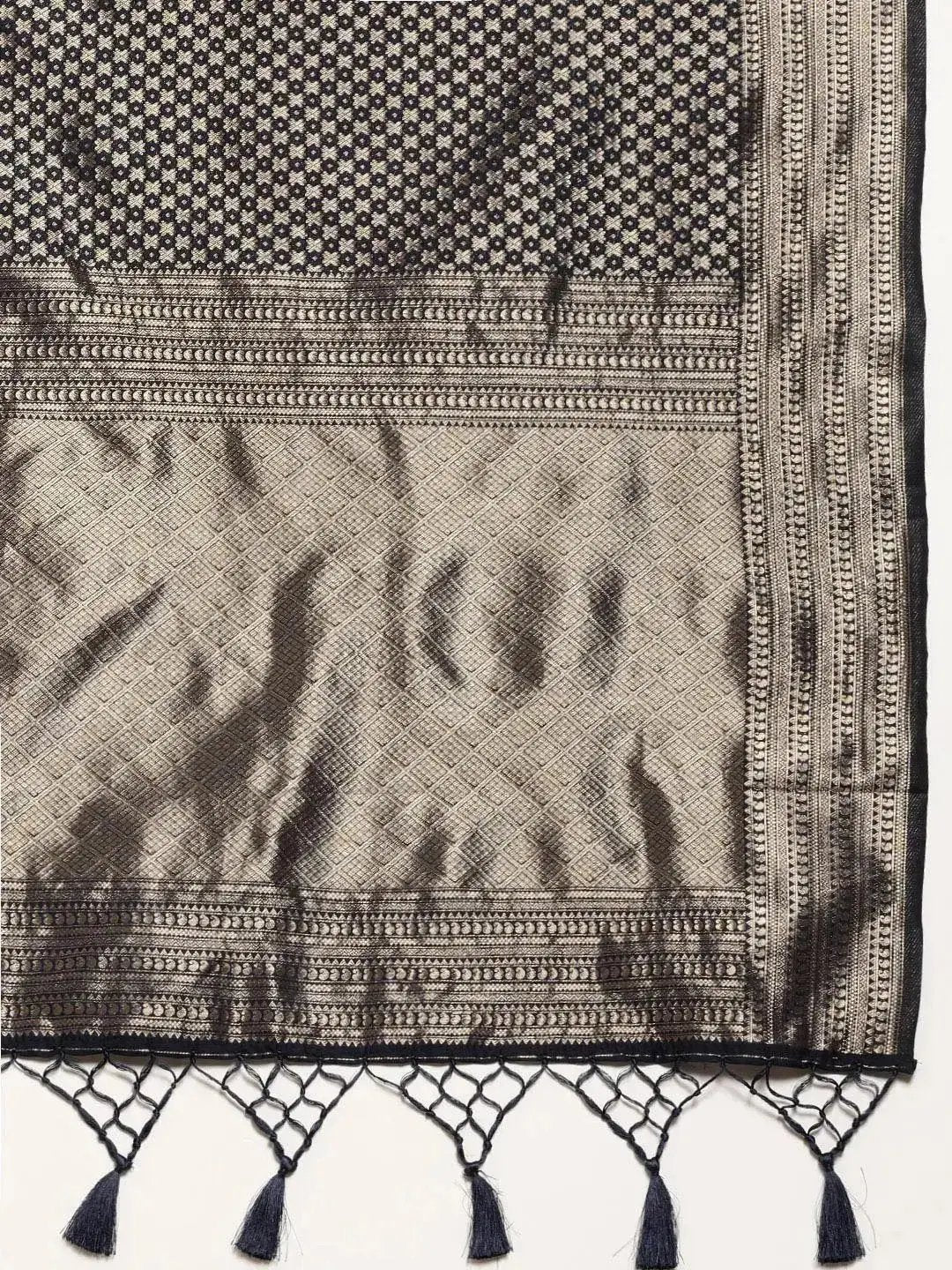 Stylish Zari Border With Woven Design Kanjivaram Silk Saree by My Store