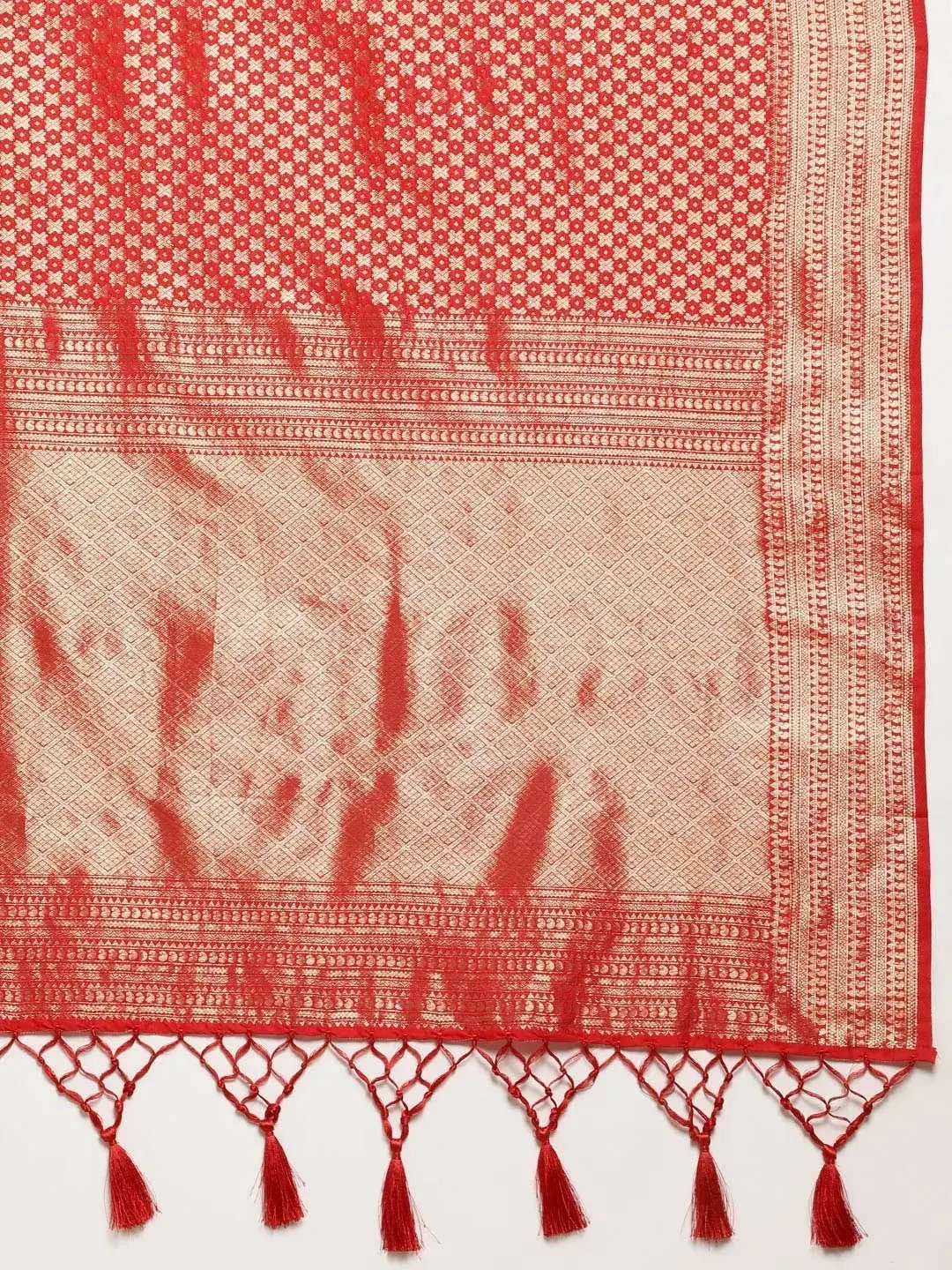 Stylish Zari Border With Woven Design Kanjivaram Silk Saree by My Store