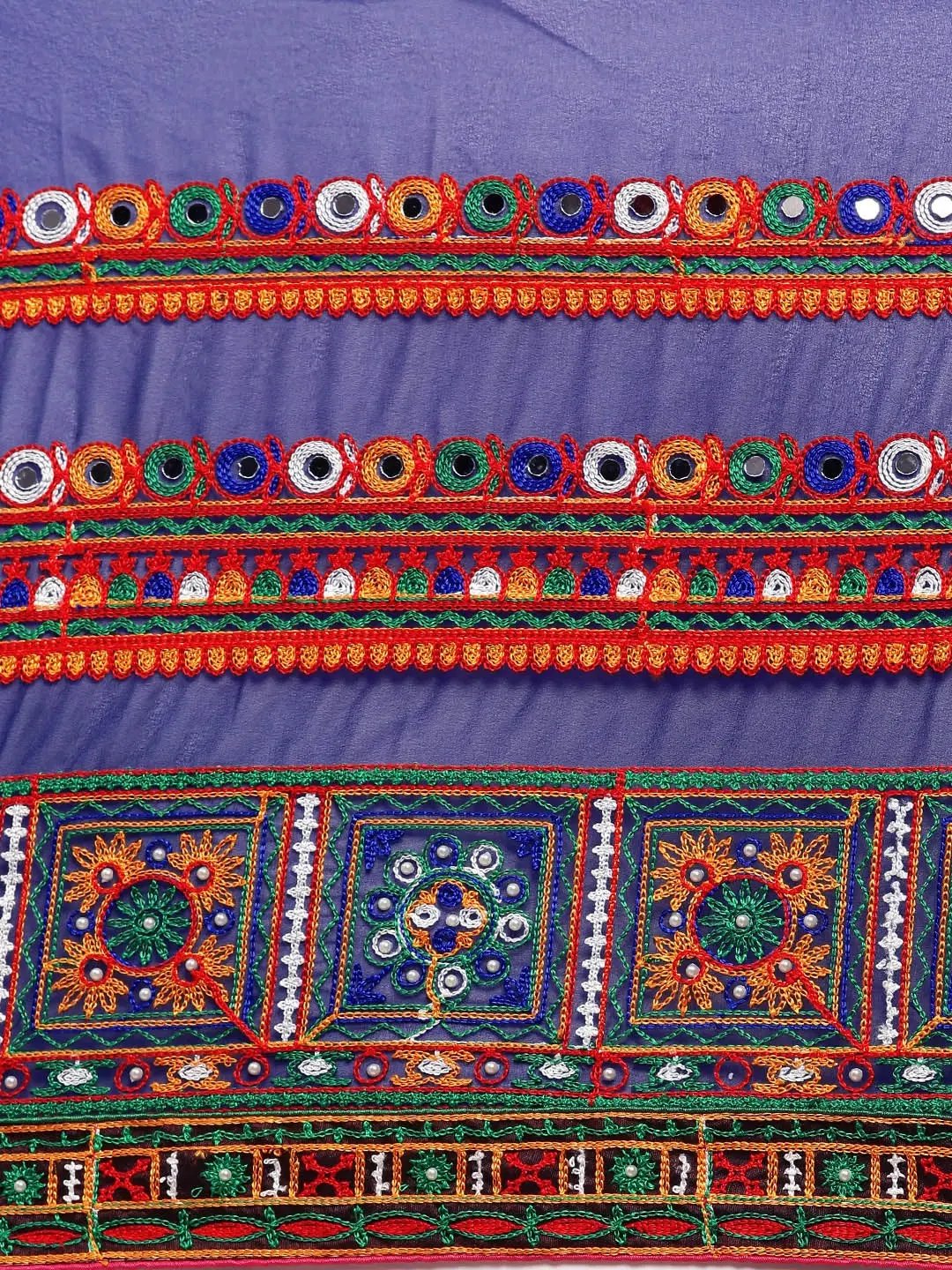 Royal Katchi Embroidery Half Half Bandhej Pallu Festive Wear Saree by My Store