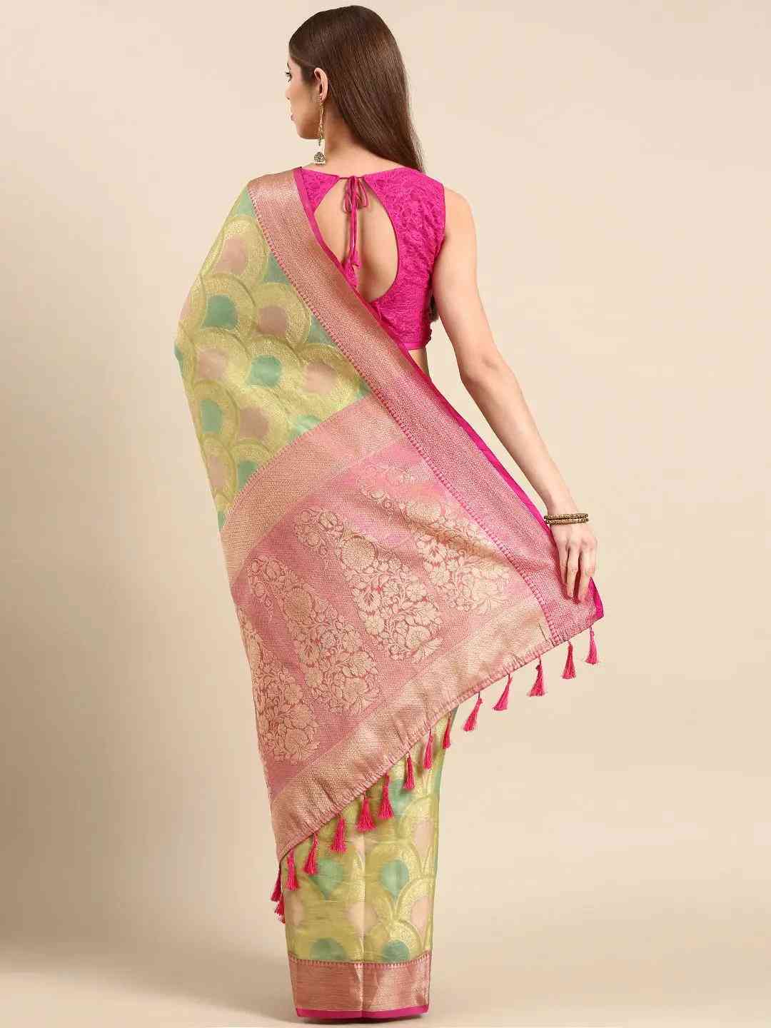 Soft Silk Kanjivaaram Traditional Wear Saree by My Store