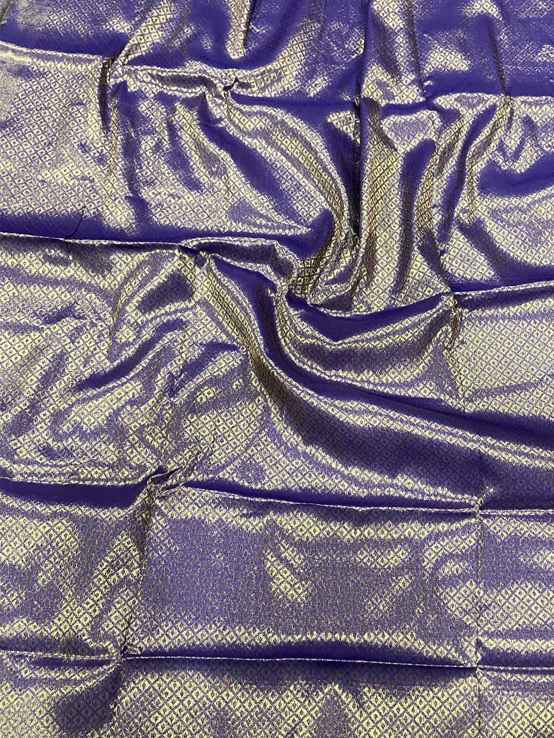 Purple Kolam Silk Heritage Saree by My Store