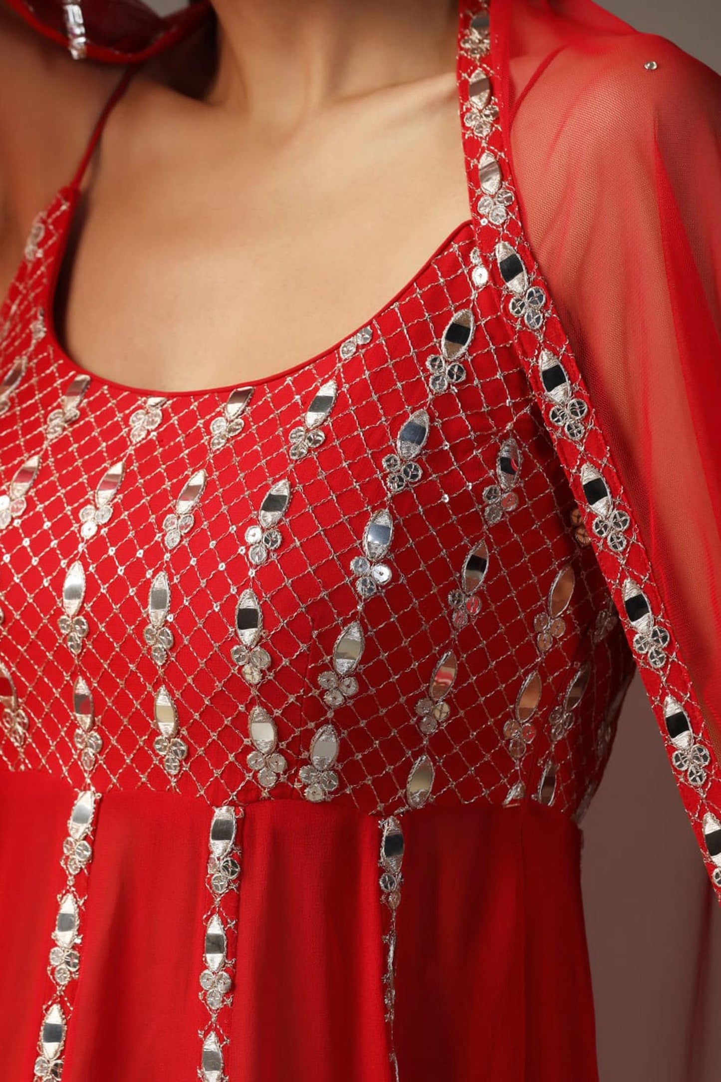 Crimson Charm Ethnic Sharara Suit