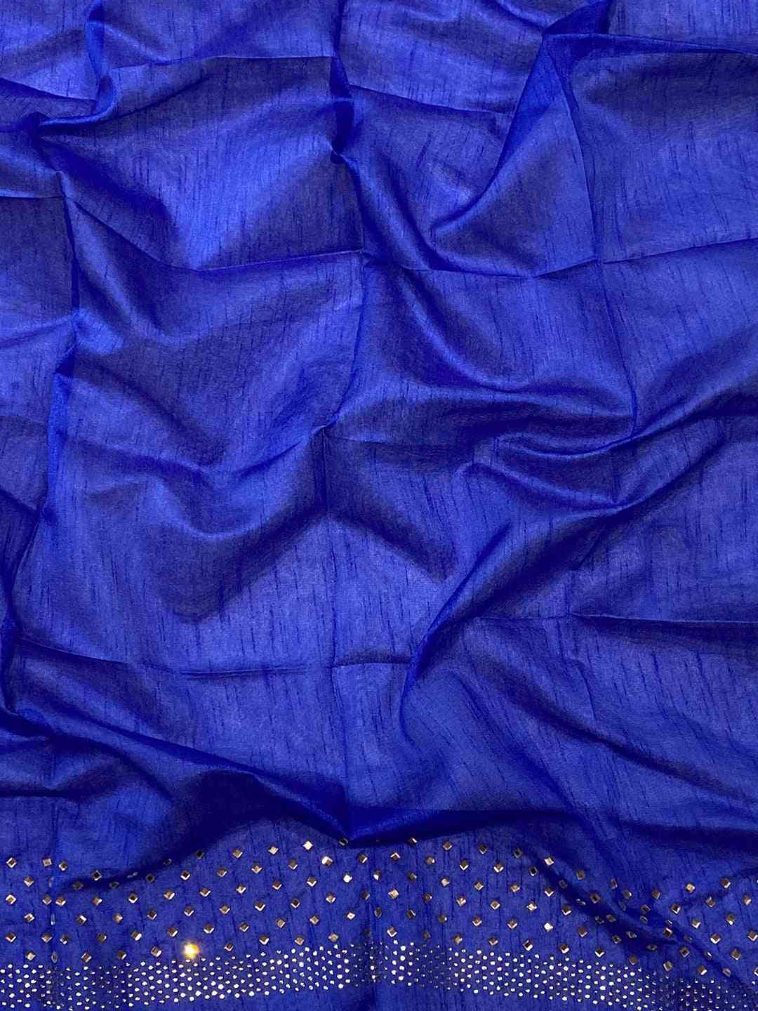 Red colour Vichitra Silk Saree With Embellish Swarovski Stone work by My Store