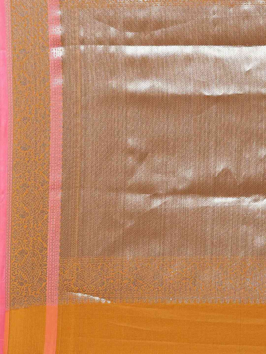 Kanjivaram Silk Mustard Colour Zari Woven Design Saree by My Store