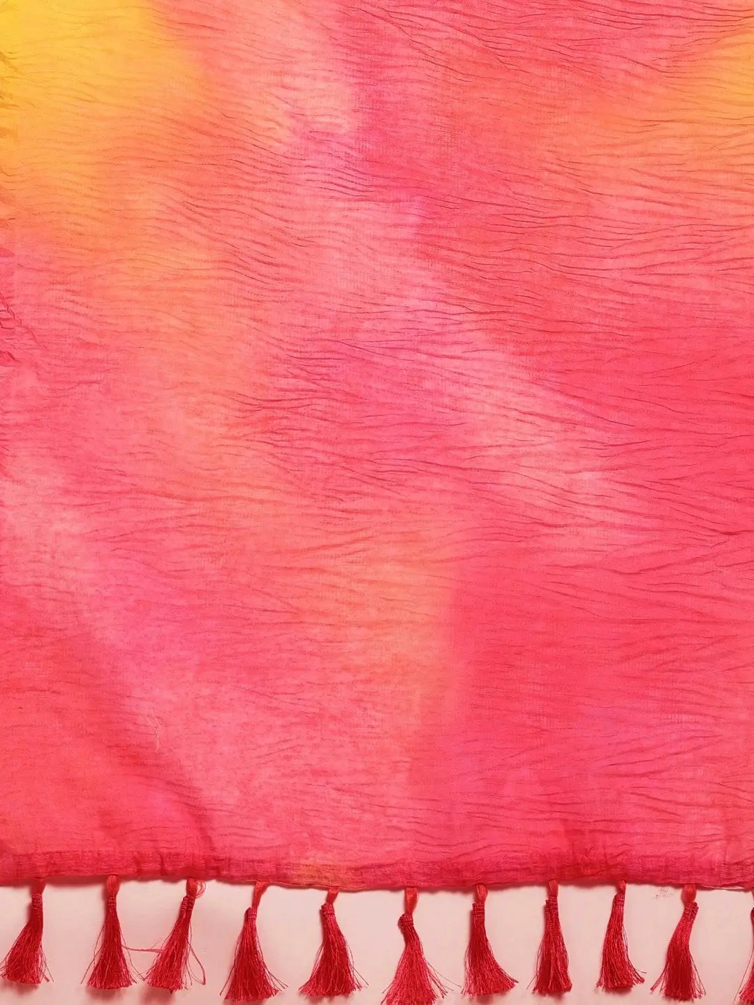 Bollywood Design Pink Colour Soft Linen Crush Saree by My Store