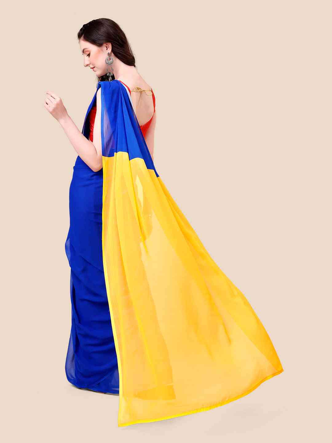 Soft Georgette Bollywood celebrity Wear Saree by My Store