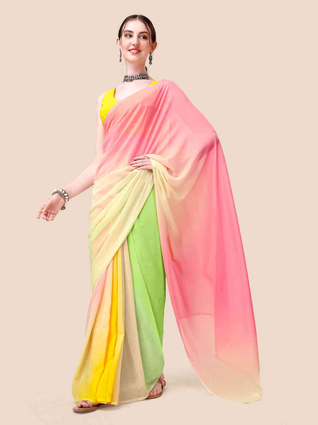 Soft Georgette Bollywood celebrity Wear Saree