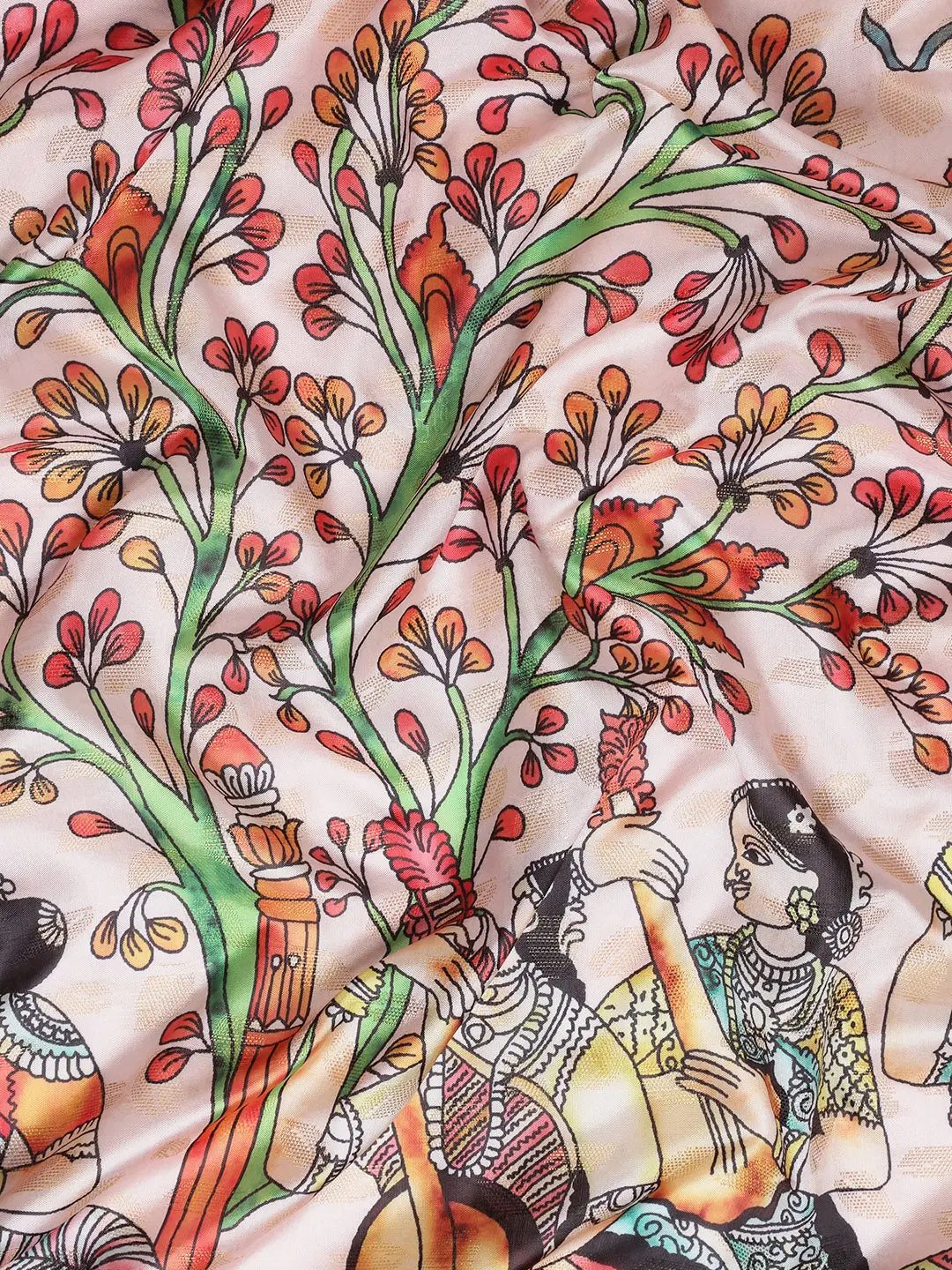 Designer Digital Kalamkari Print Pattu Banarasi Silk Saree by My Store
