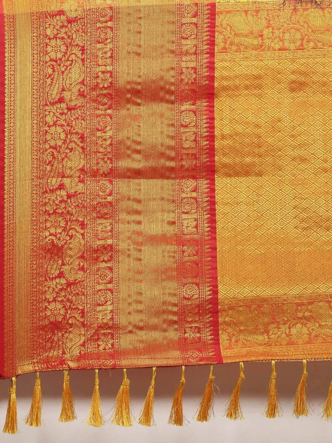 Designer Kalamkari Print Pattu Banarasi Silk Saree by My Store