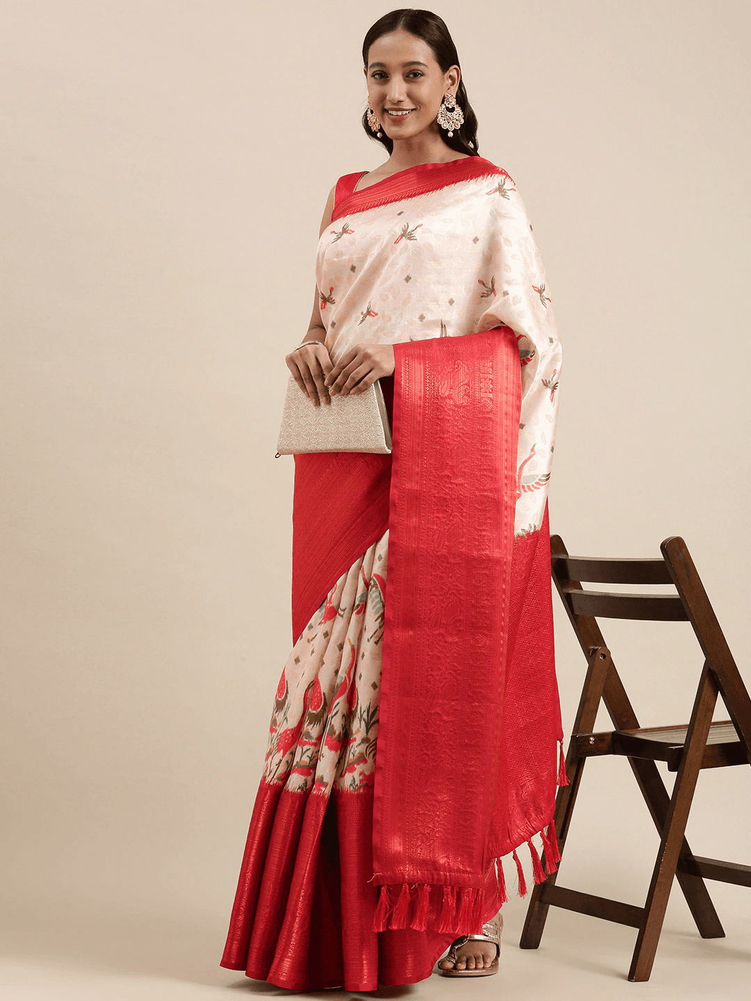 Designer Digital Kalamkari Print Pattu Banarasi Silk Saree by My Store
