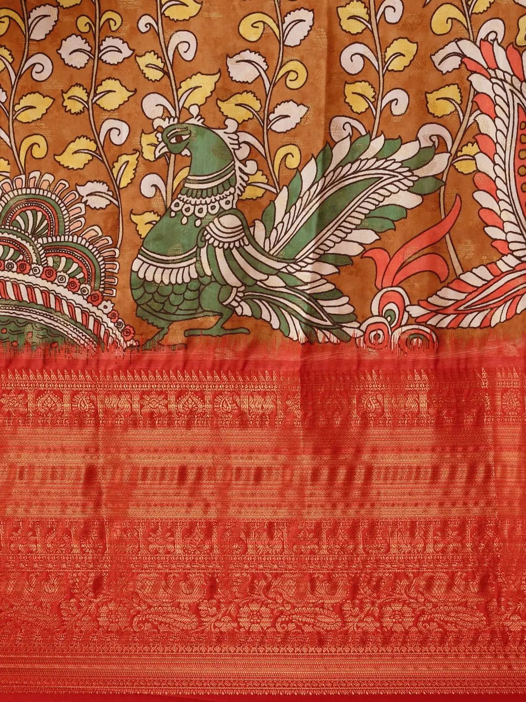 Designer Digital Kalamkari Print Pattu Banarasi Silk Saree by My Store
