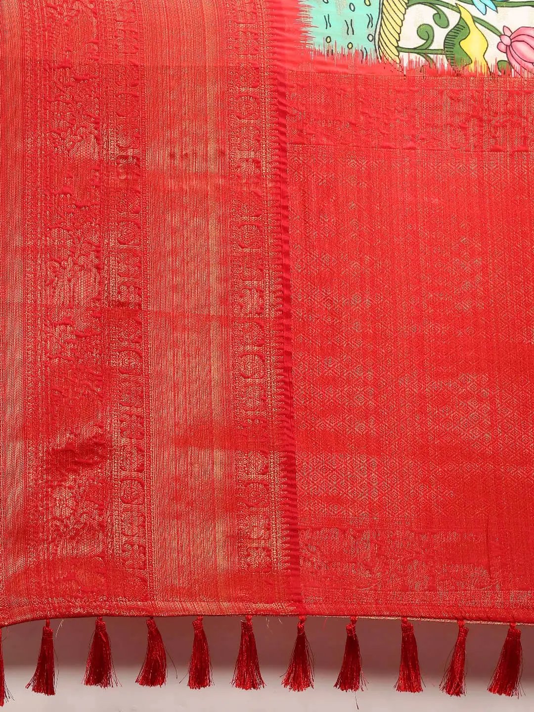 Designer Digital Kalamkari Print Pattu Banarasi Silk Saree by My Store